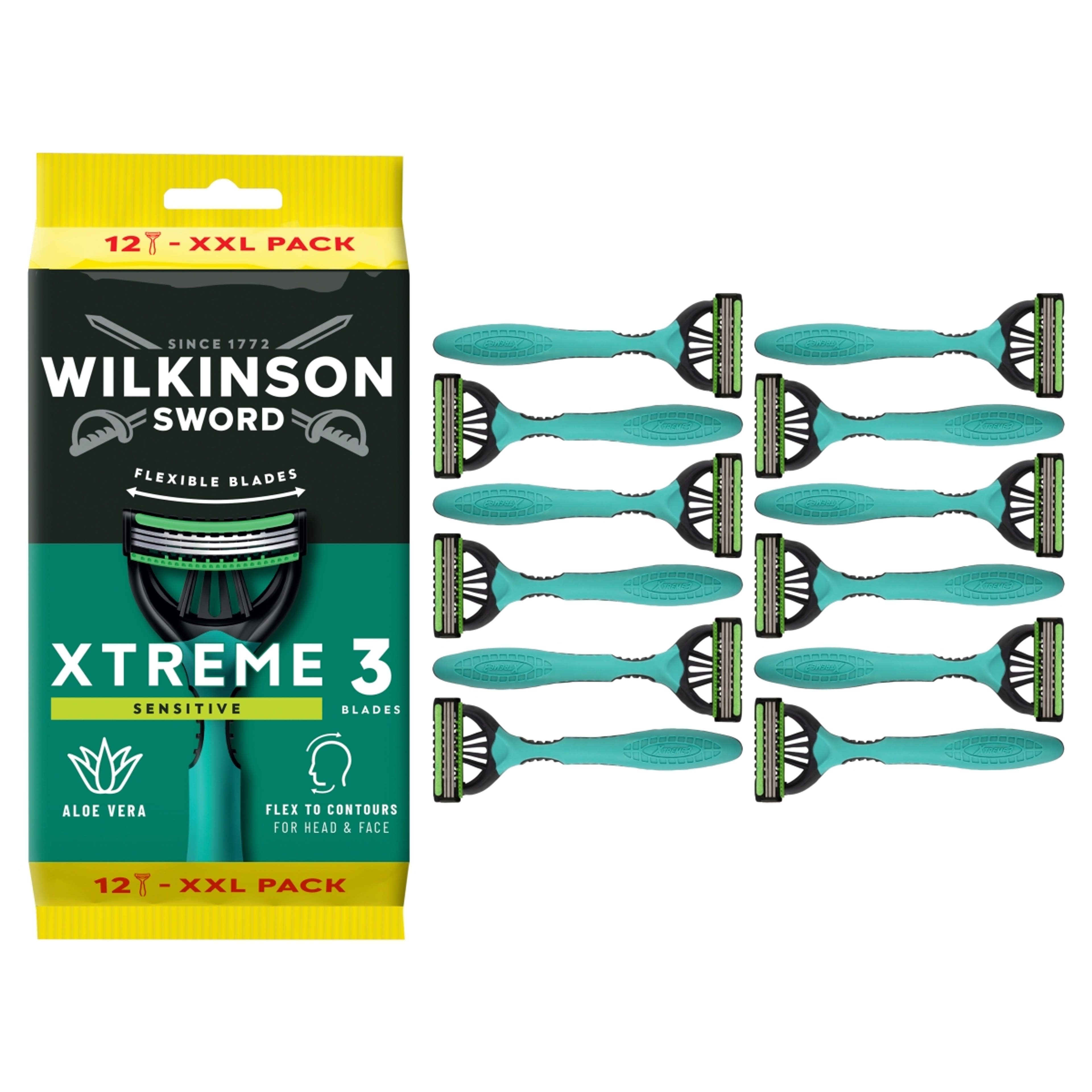 Wilkinson Xtreme3 sensitive eldobható borotva férfi - 12 db-2