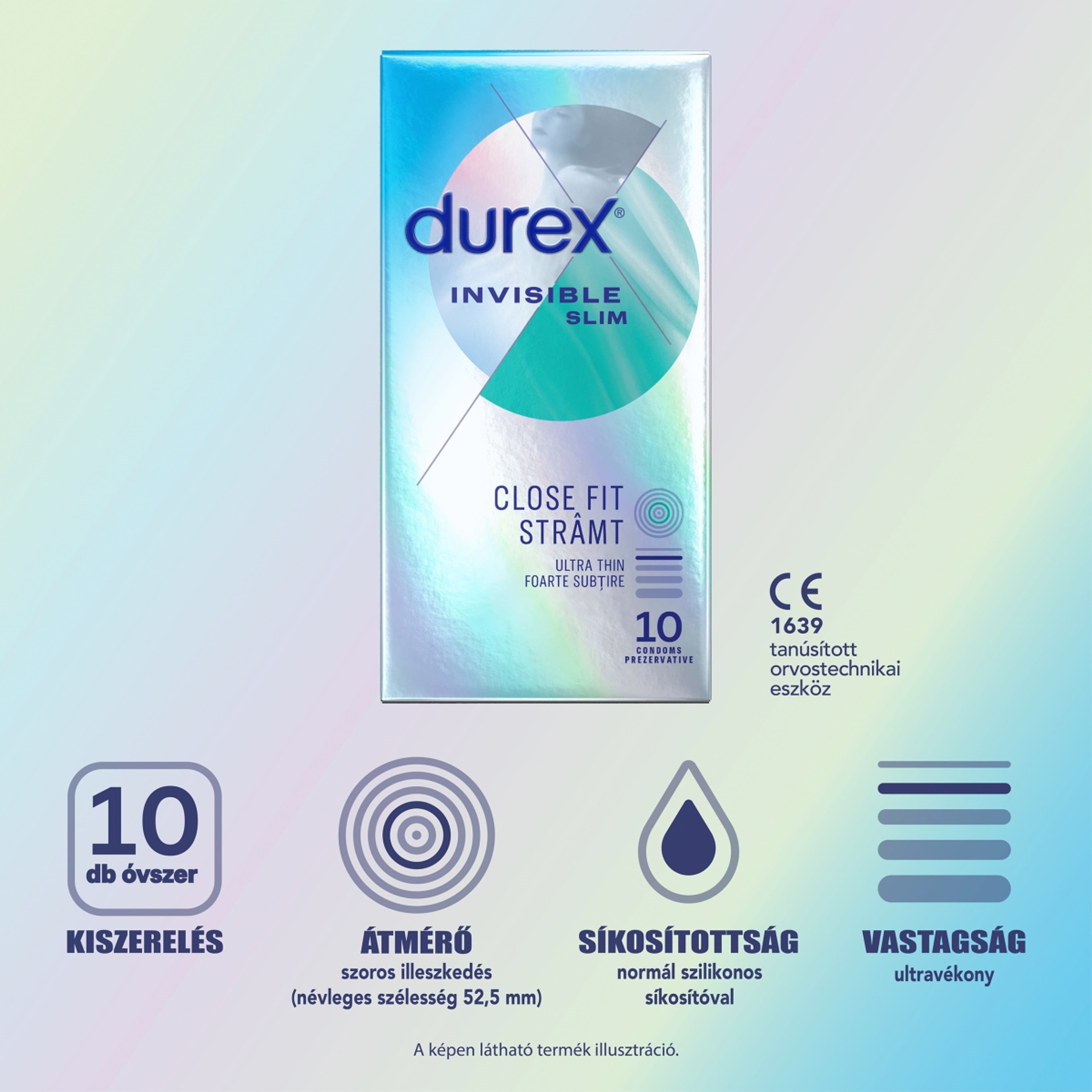 Durex Invisible extra vékony óvszer - 10 db-4