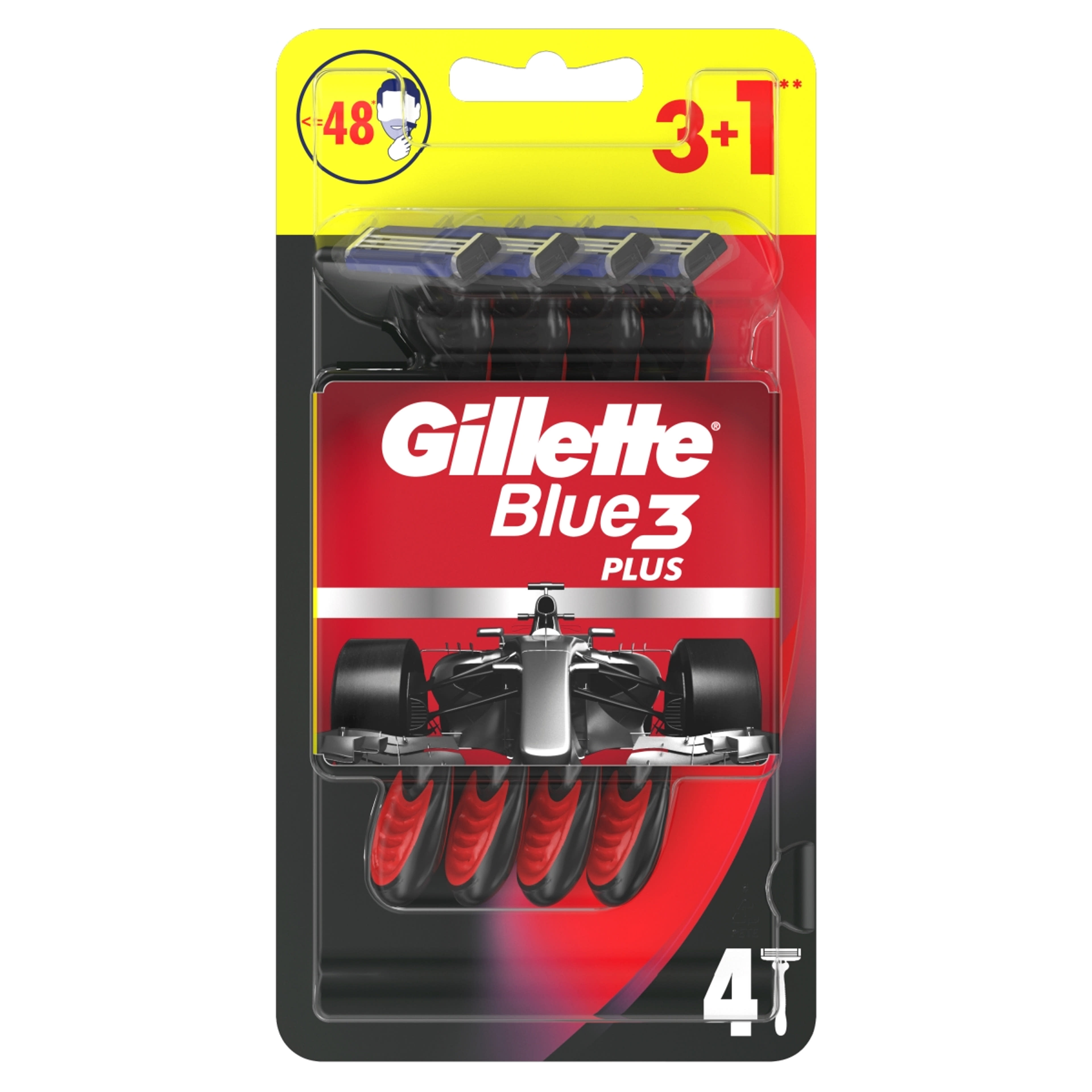 Gillette Blue3 Plus Red eldobható borotva 3+1 db - 1 db-1