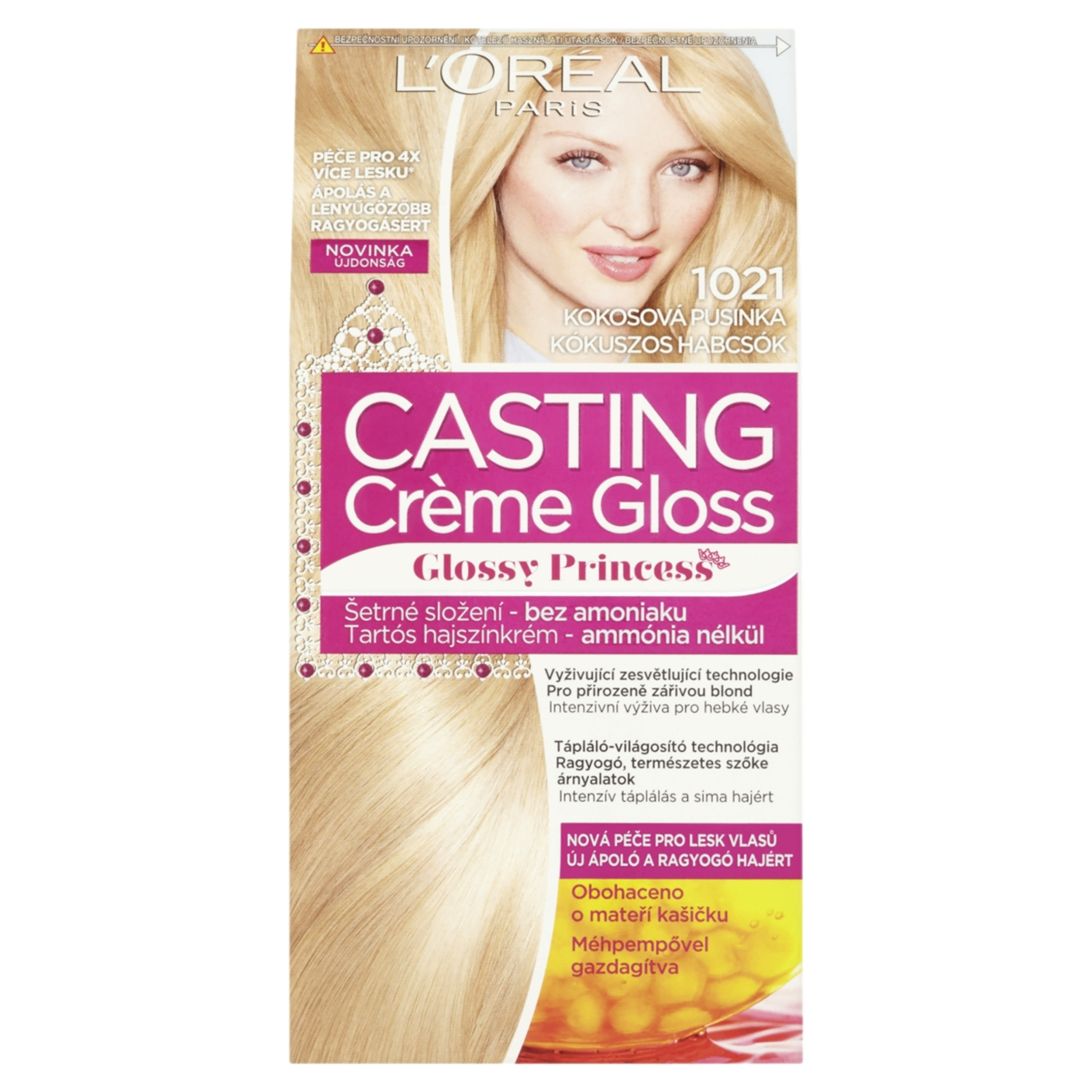 L'Oréal Paris Casting Creme Gloss Hajszínező krém 1021 Világos gyönygszőke/kókuszos habcsók - 1 db