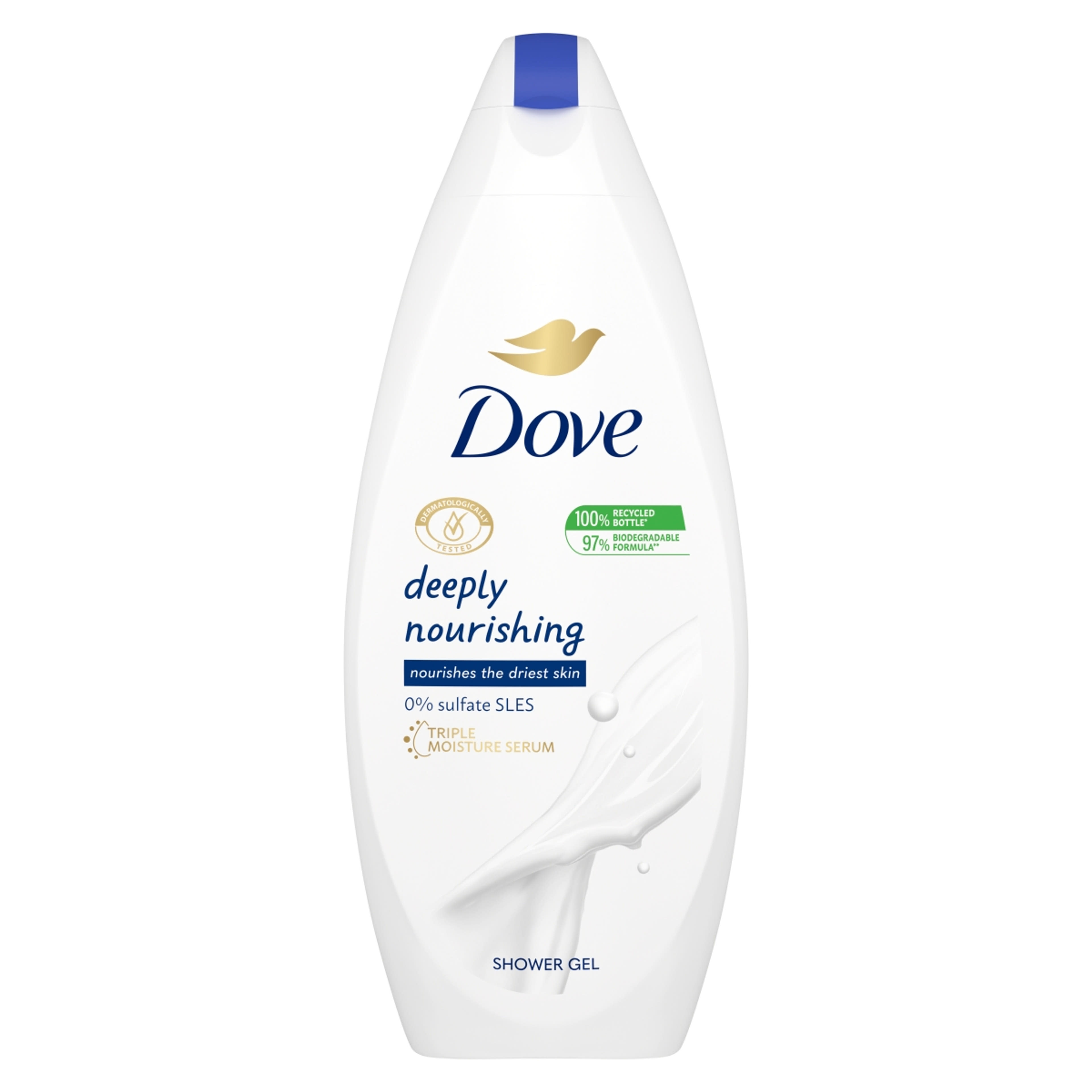 Dove Deeply Nourishing bőrtápláló krémtusfürdő - 250 ml