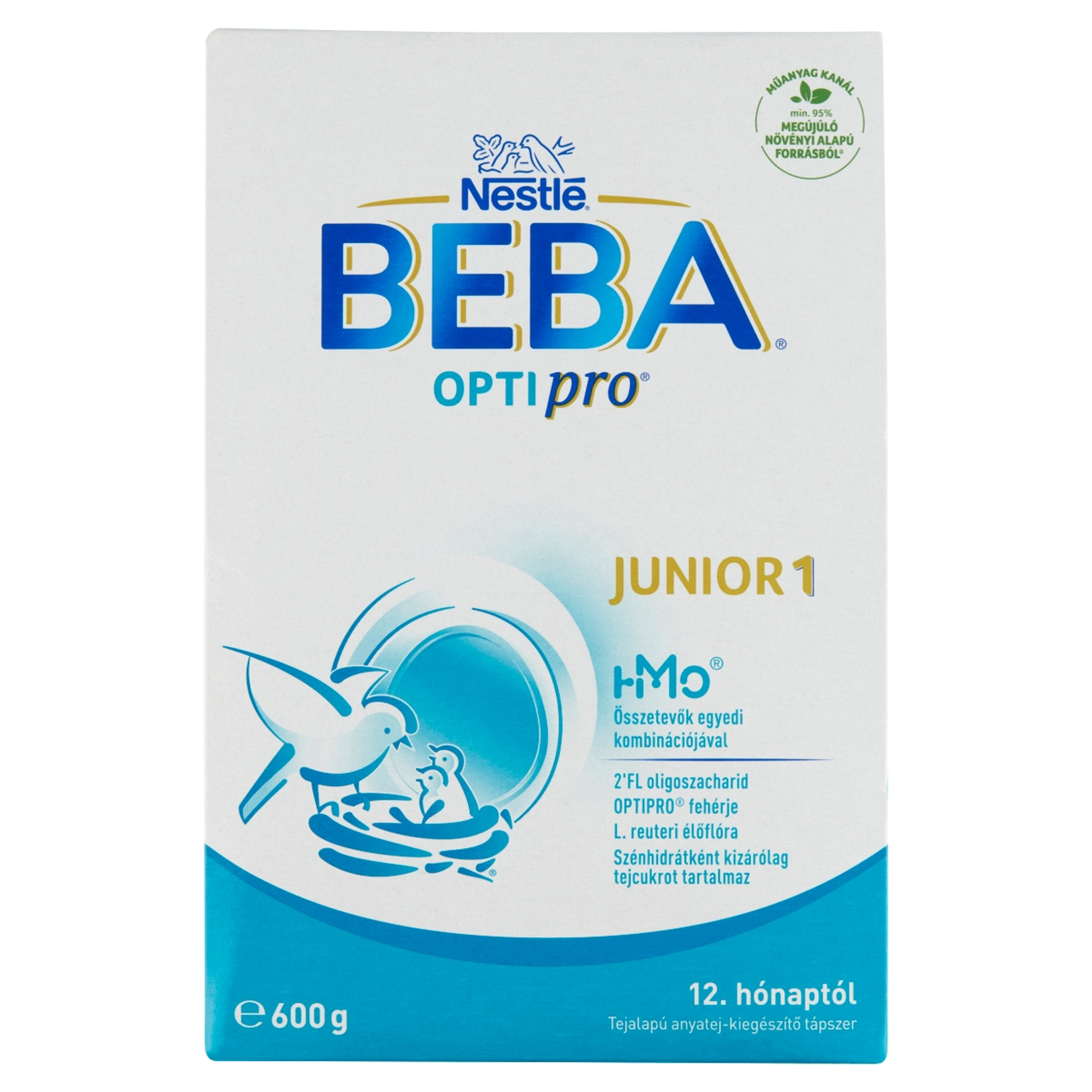 BEBA OPTIPRO Junior 3 tejalapú anyatej-kiegészítő tápszer 12. hónapos kortól - 600 g