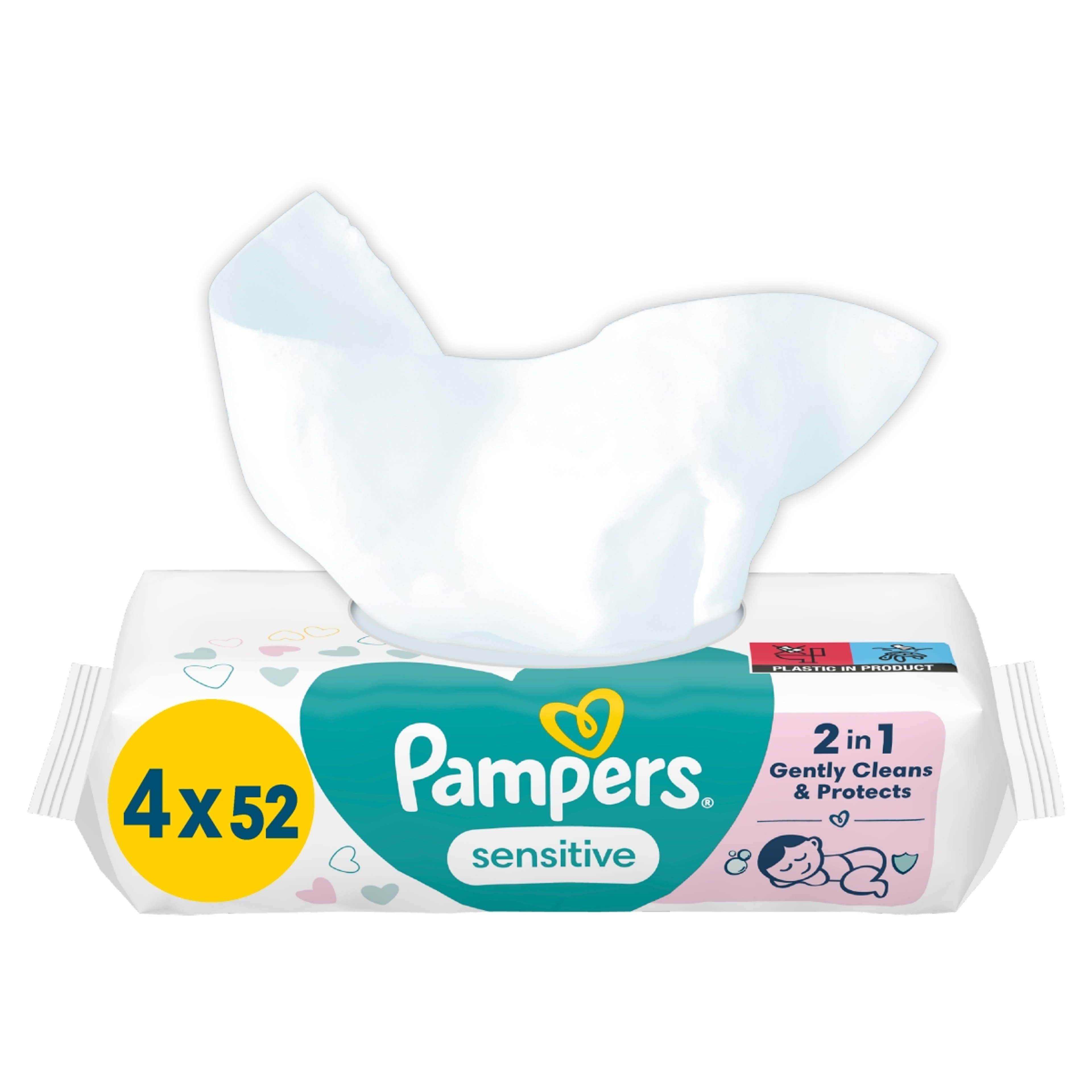 Pampers sensitive törlőkendő (4x52) - 208 db-7