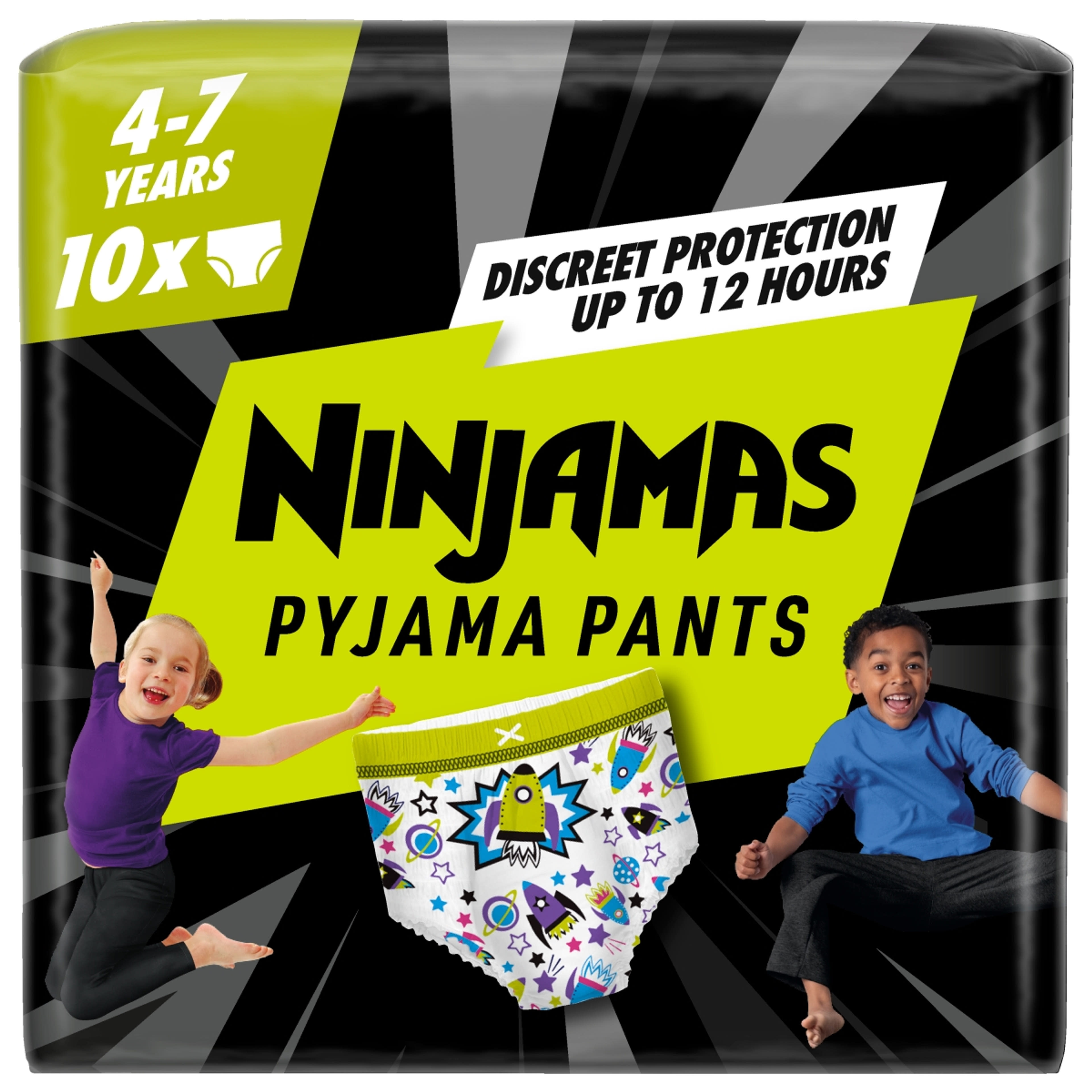 Ninjamas Pyjama Pants bugyipelenka 4-7 év 17-30 kg /űrhajós- 10 db-11