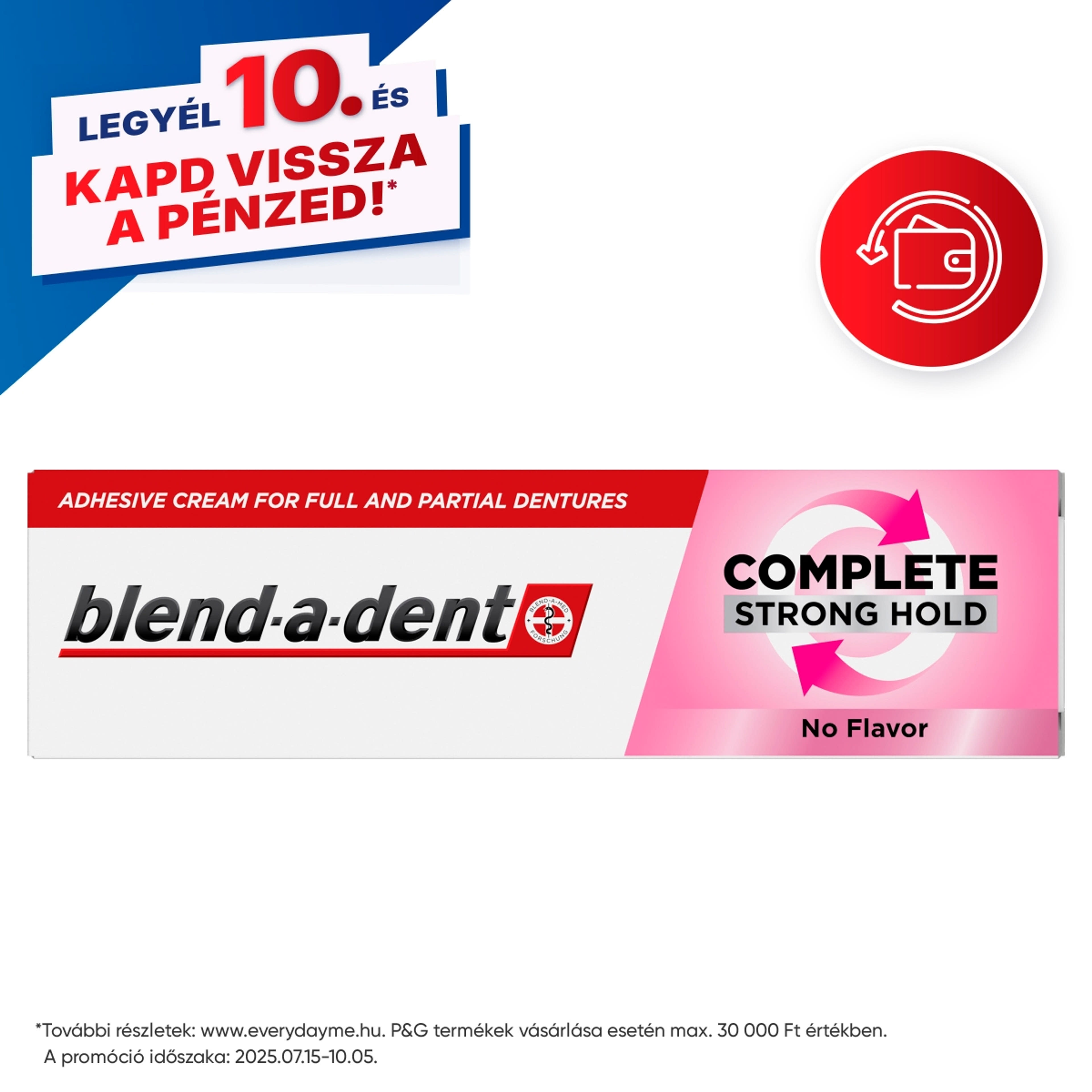 Blend-a-Dent Complete Semleges ízű műfogsorragasztó - 47 g