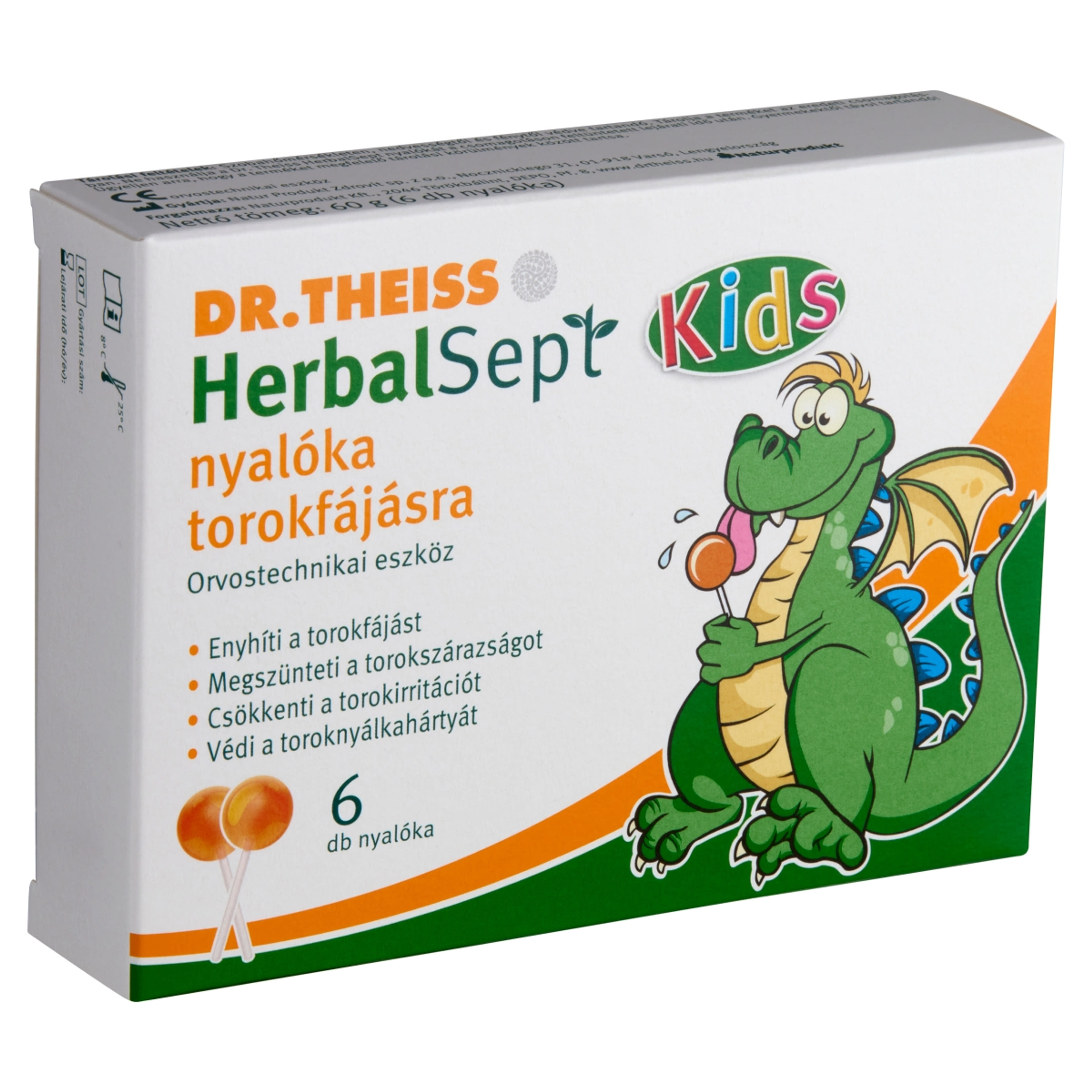 Dr.Theiss Herbalsept Torokfájásra Nyalóka - 6 db-4