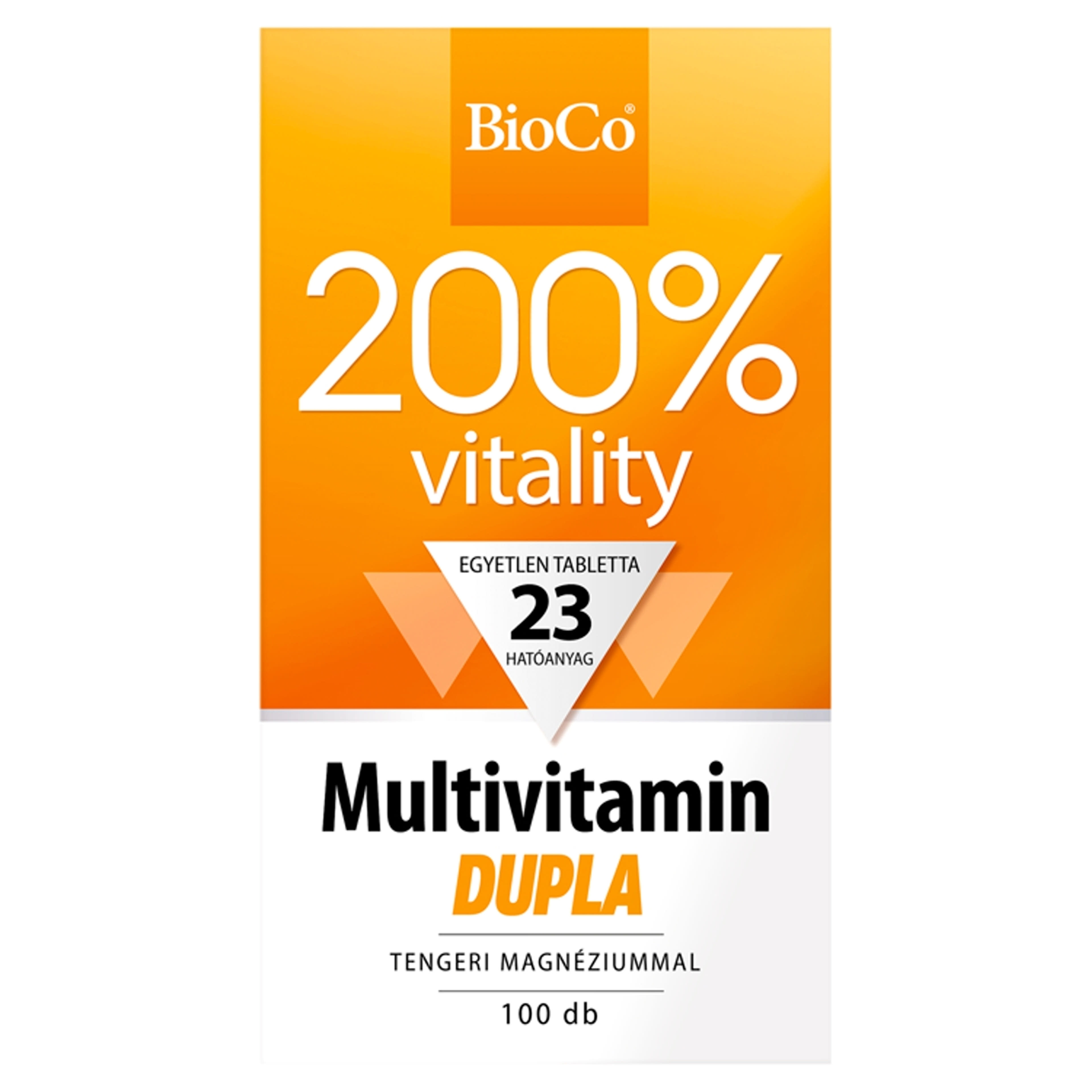 BioCo 200% Vitality Multivitamin Dupla étrend-kiegészítő filmtabletta - 100 db