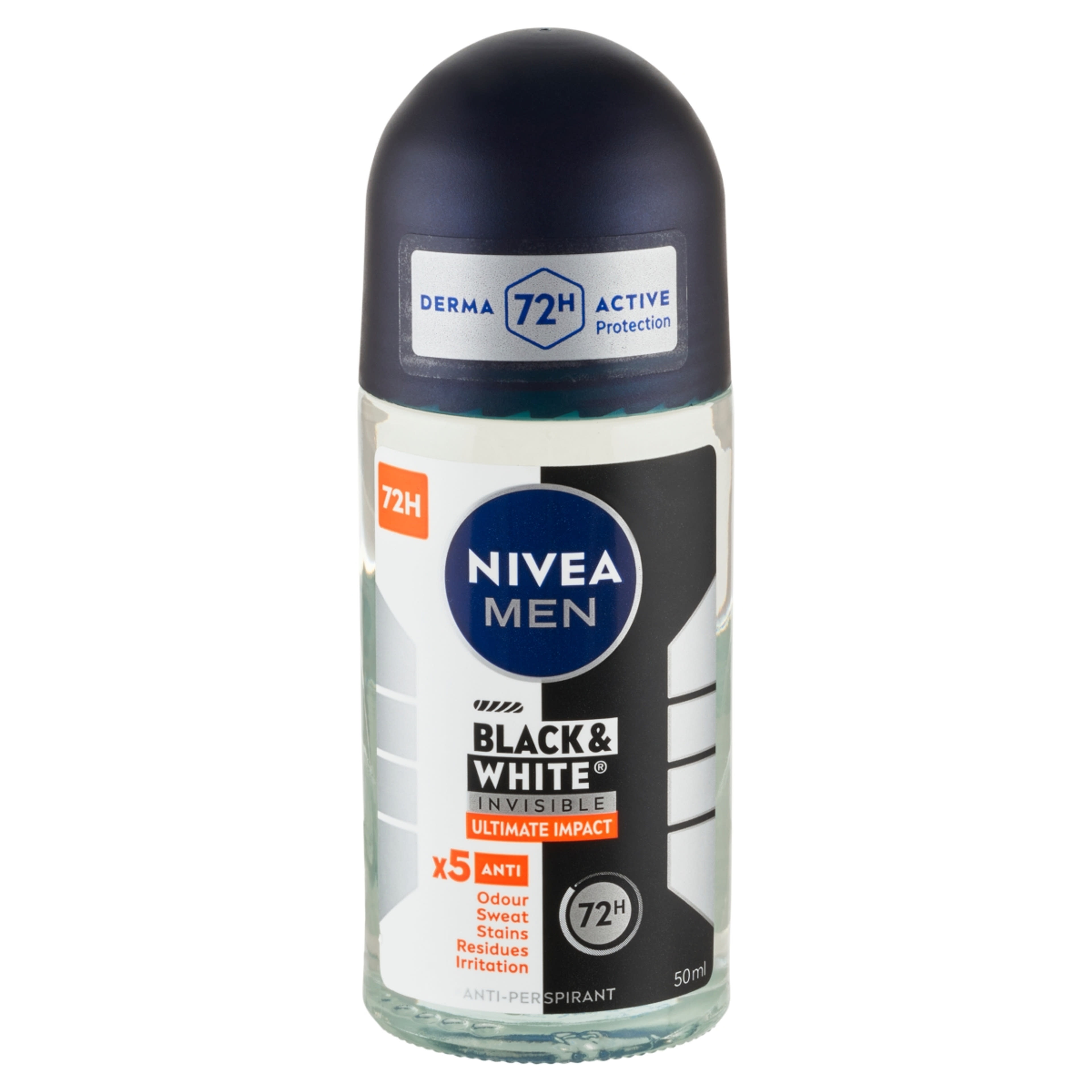 Nivea roll-on black & white invisible ultimate protection férfi - 50 ml-2