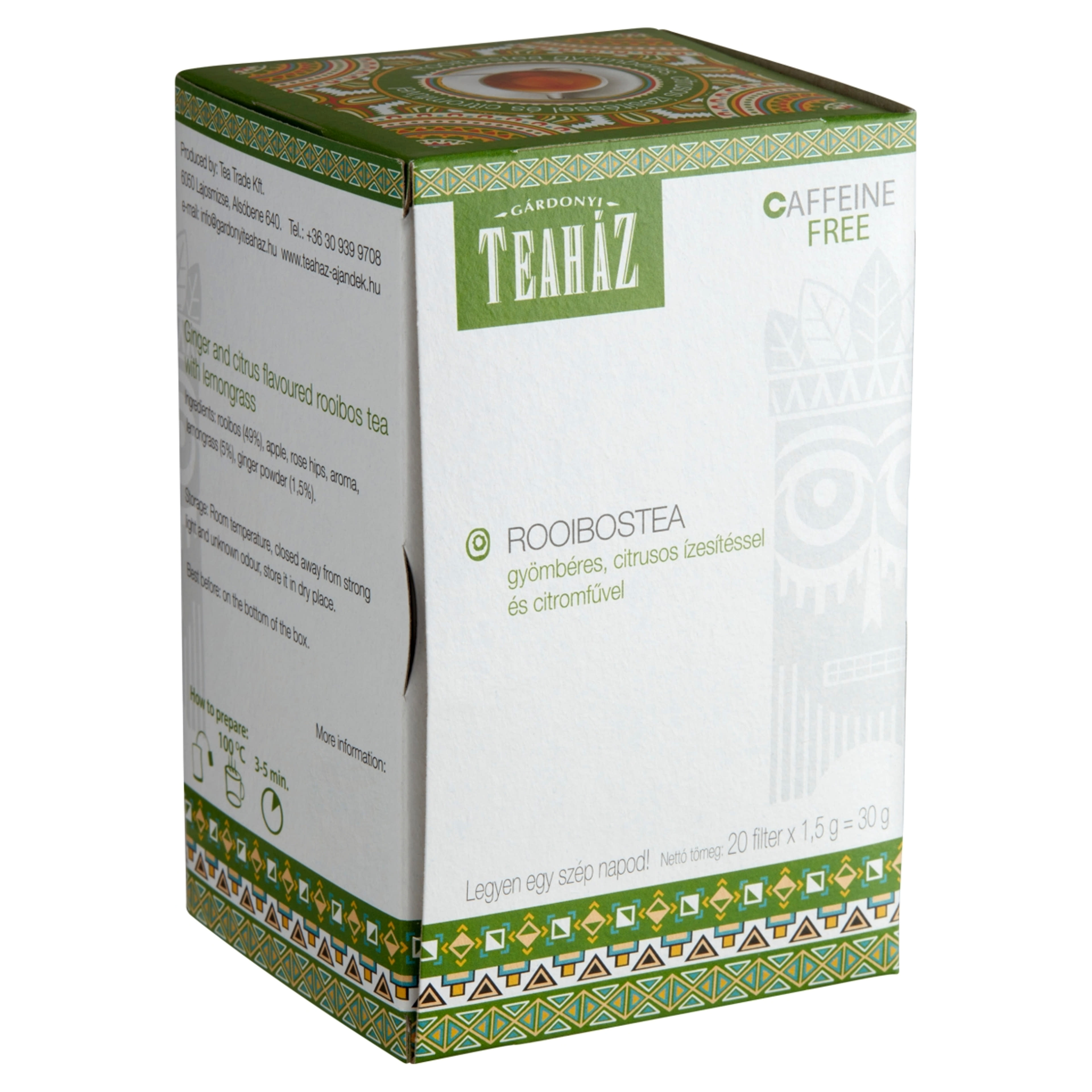 Gárdonyi Teaház Gyömbéres rooibos tea - 30 g-2