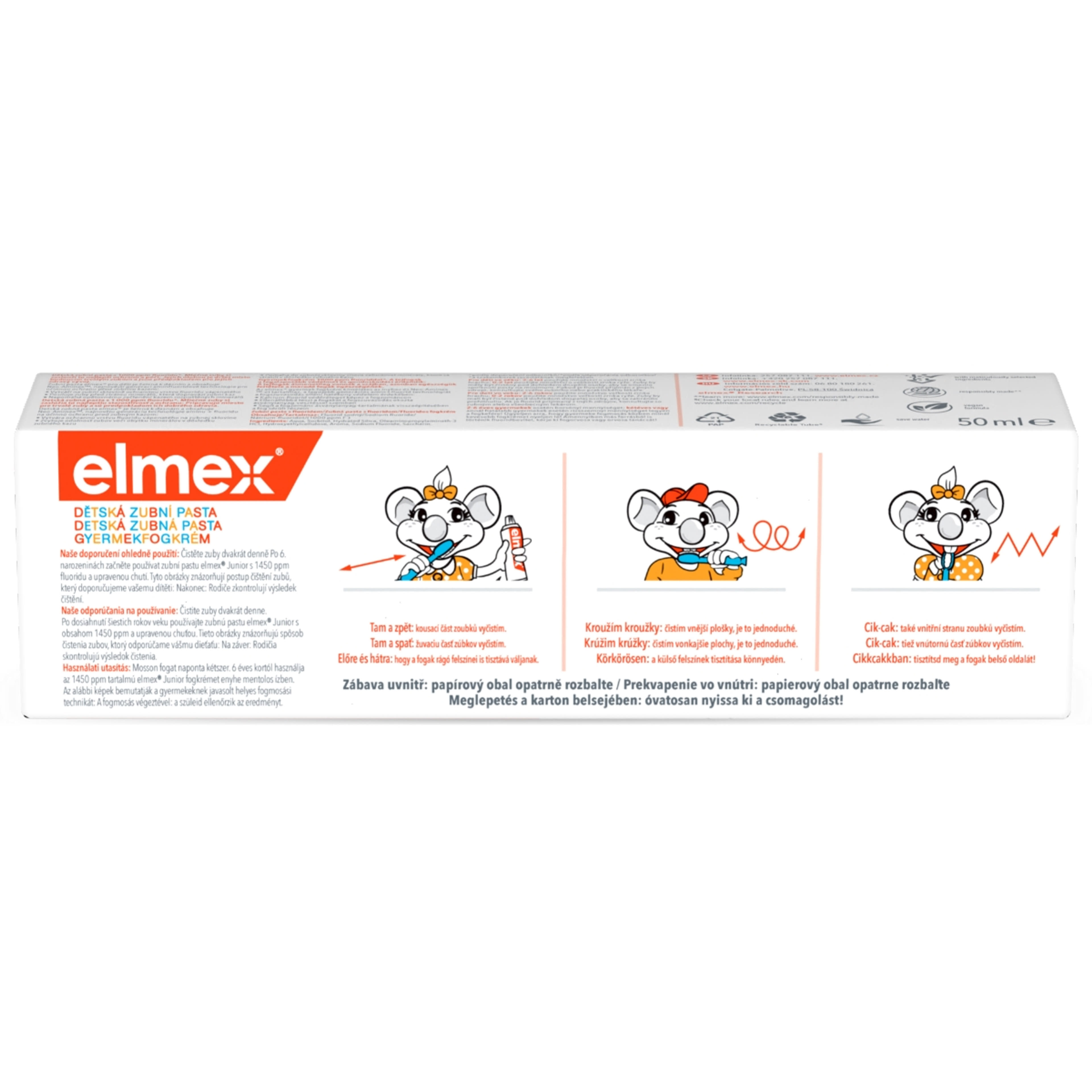 Elmex Kids gyerek fogkrém 0-6 éves gyermekeknek - 50 ml-3