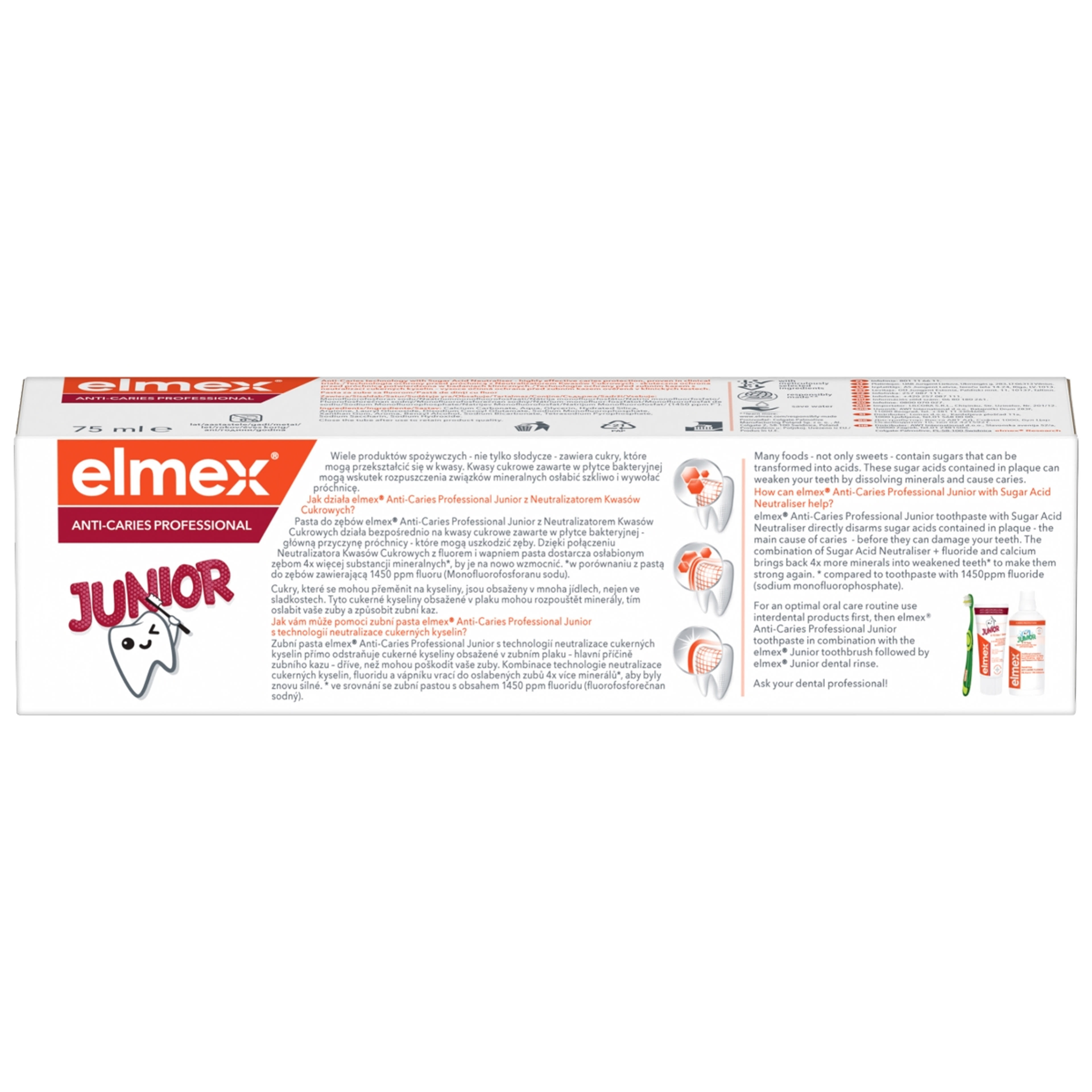 Elmex Anti-Caries Professional Junior fogkrém 6-12 éves gyerekeknek - 75 ml-4