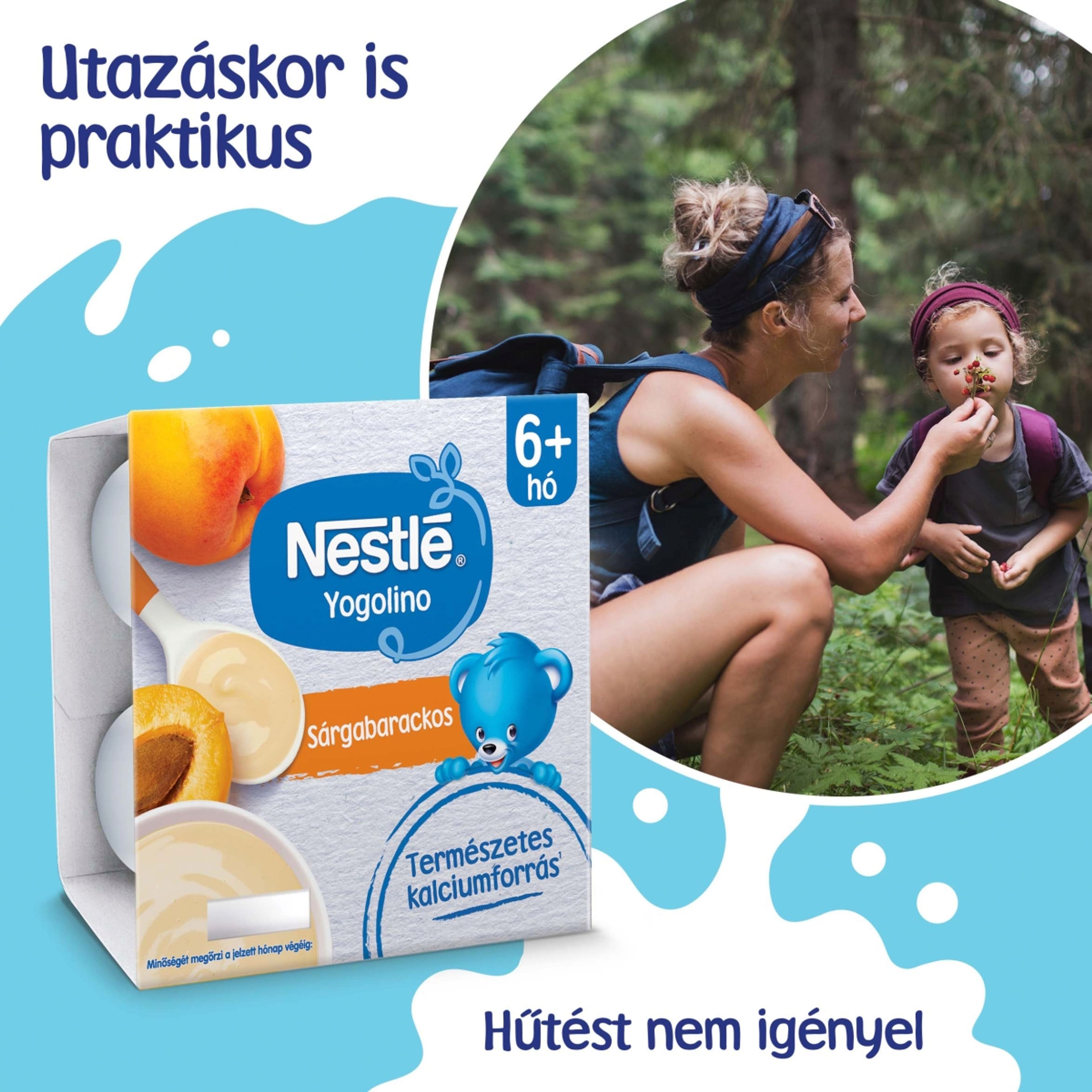 Nestlé Baby Yogolino Bébidesszert Tejalapú Sárgabarackos 6 Hónapos Kortól 4*100g - 400 g-5