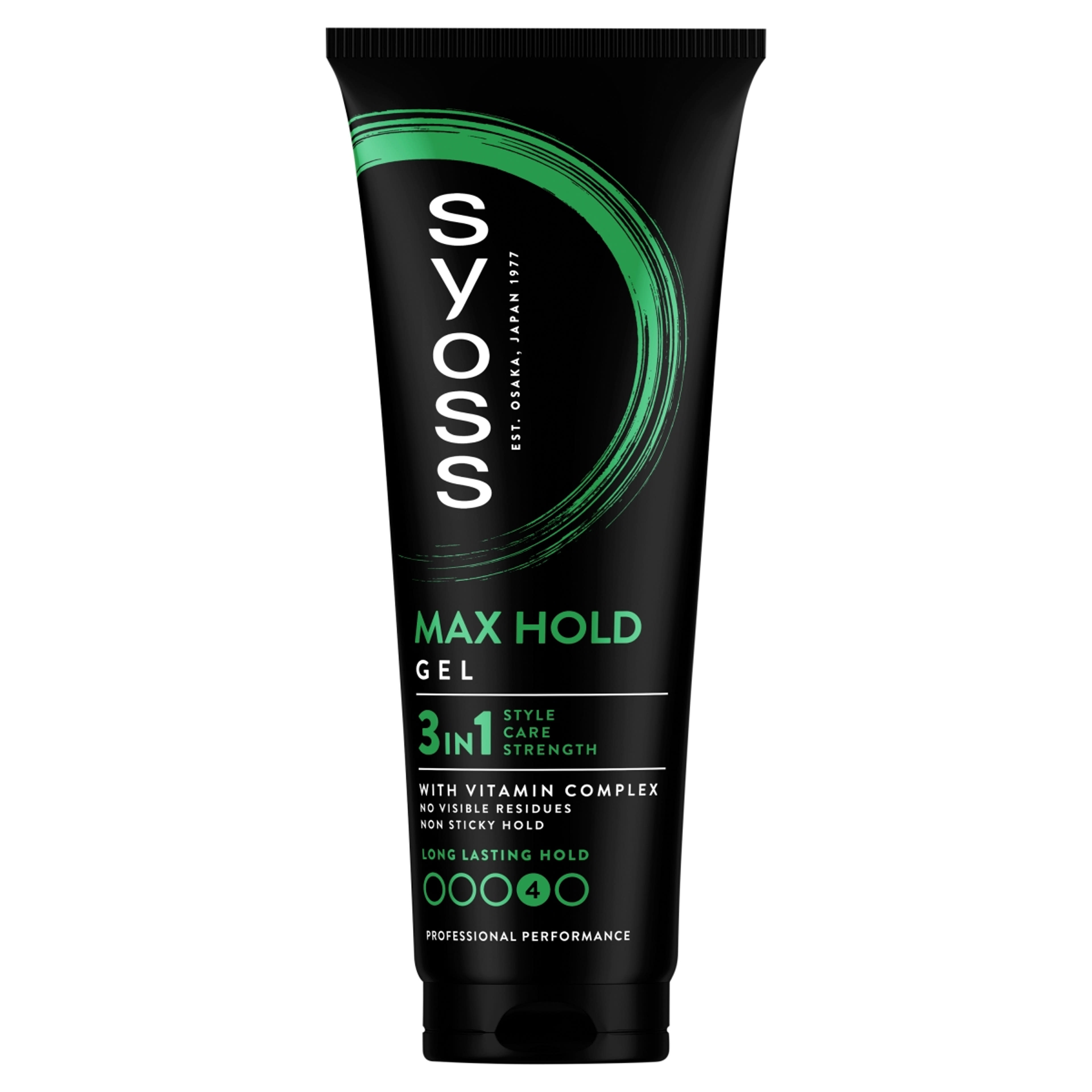 Syoss Max Hold Maximális Tartás hajformázó zselé - 250 ml