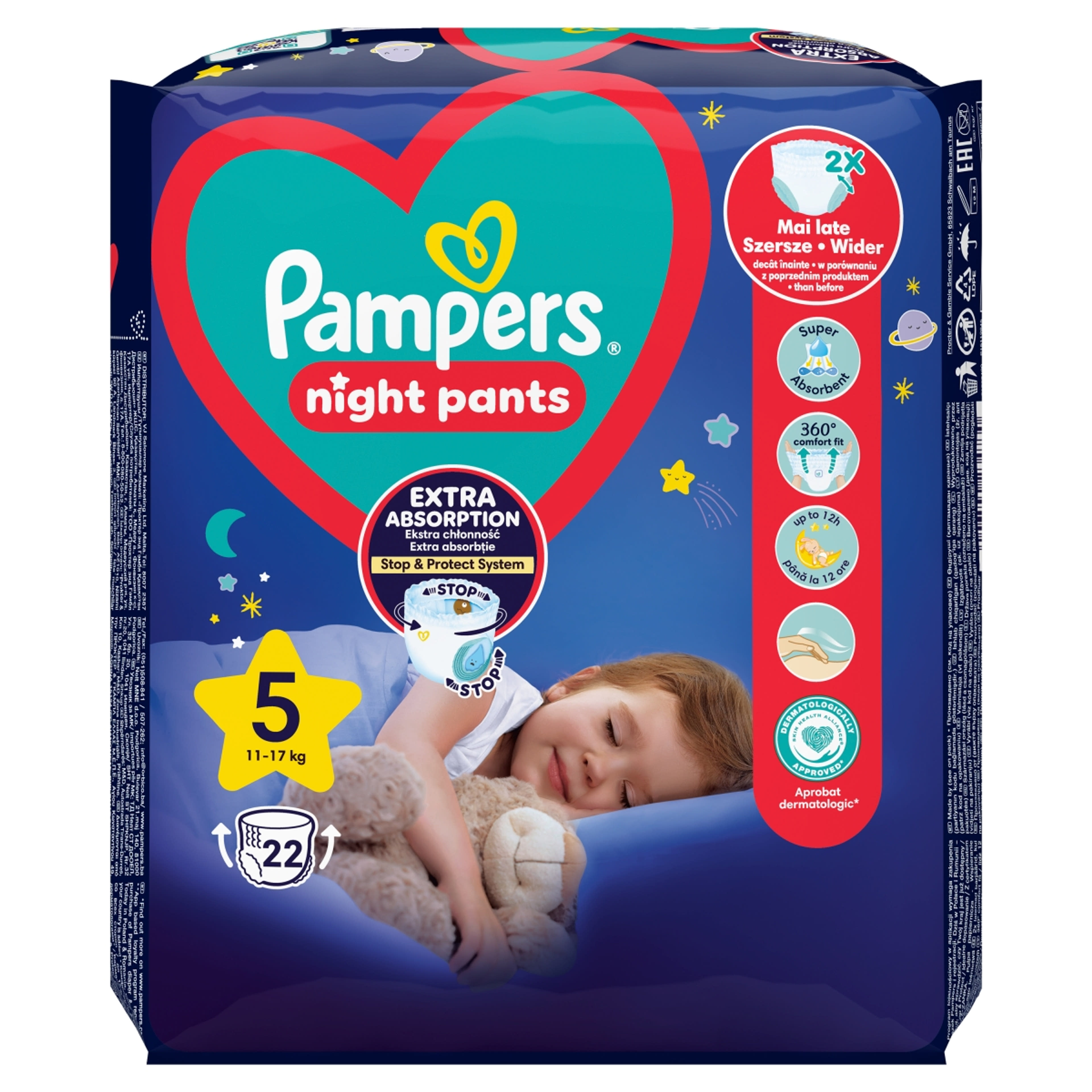 Pampers Night Pants bugyipelenka 5-ös 12 - 17 kg - 22 db