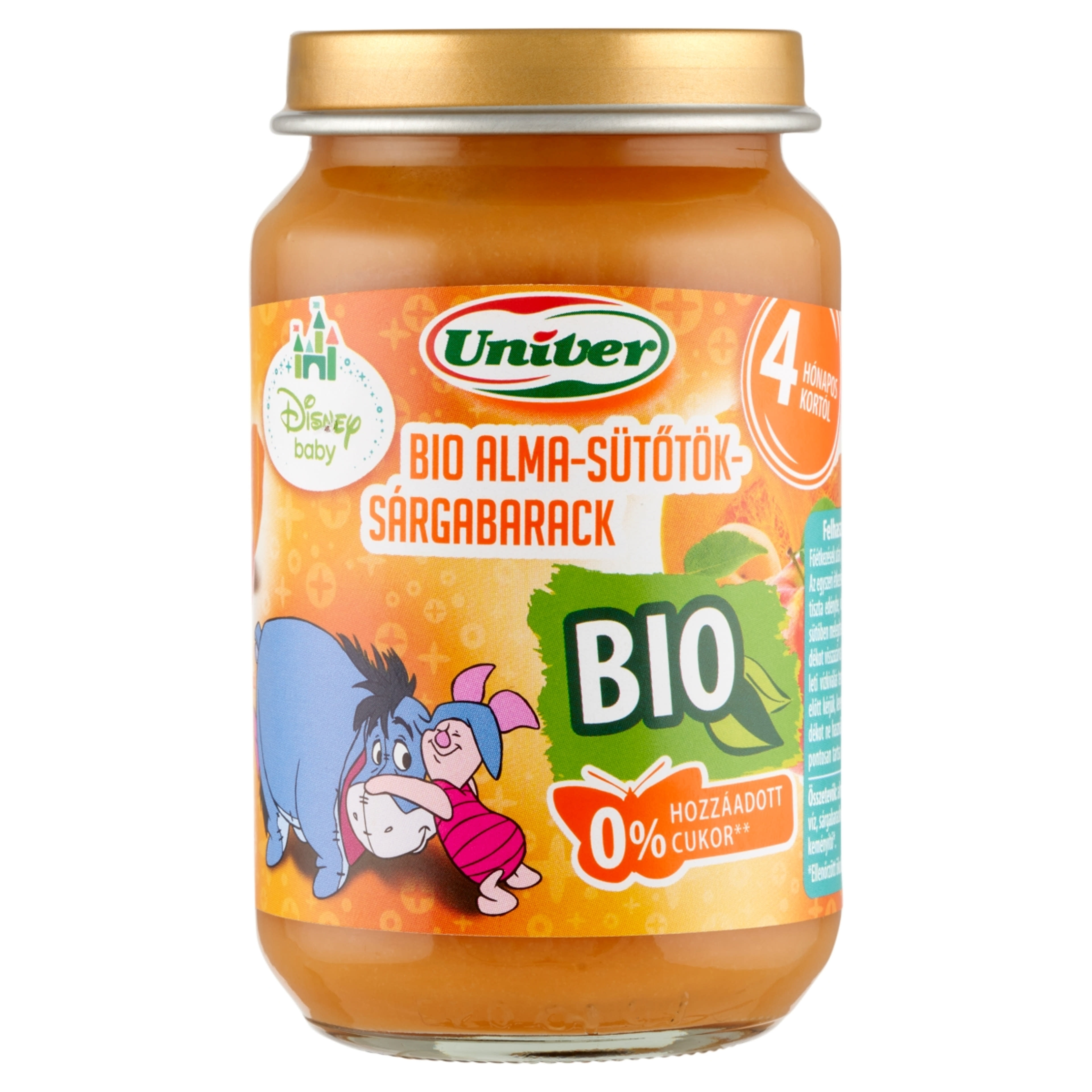 Univer Bébiétel Alma- Sütőtök- Sárgabarack 4 Hónapos Kortól - 163 g