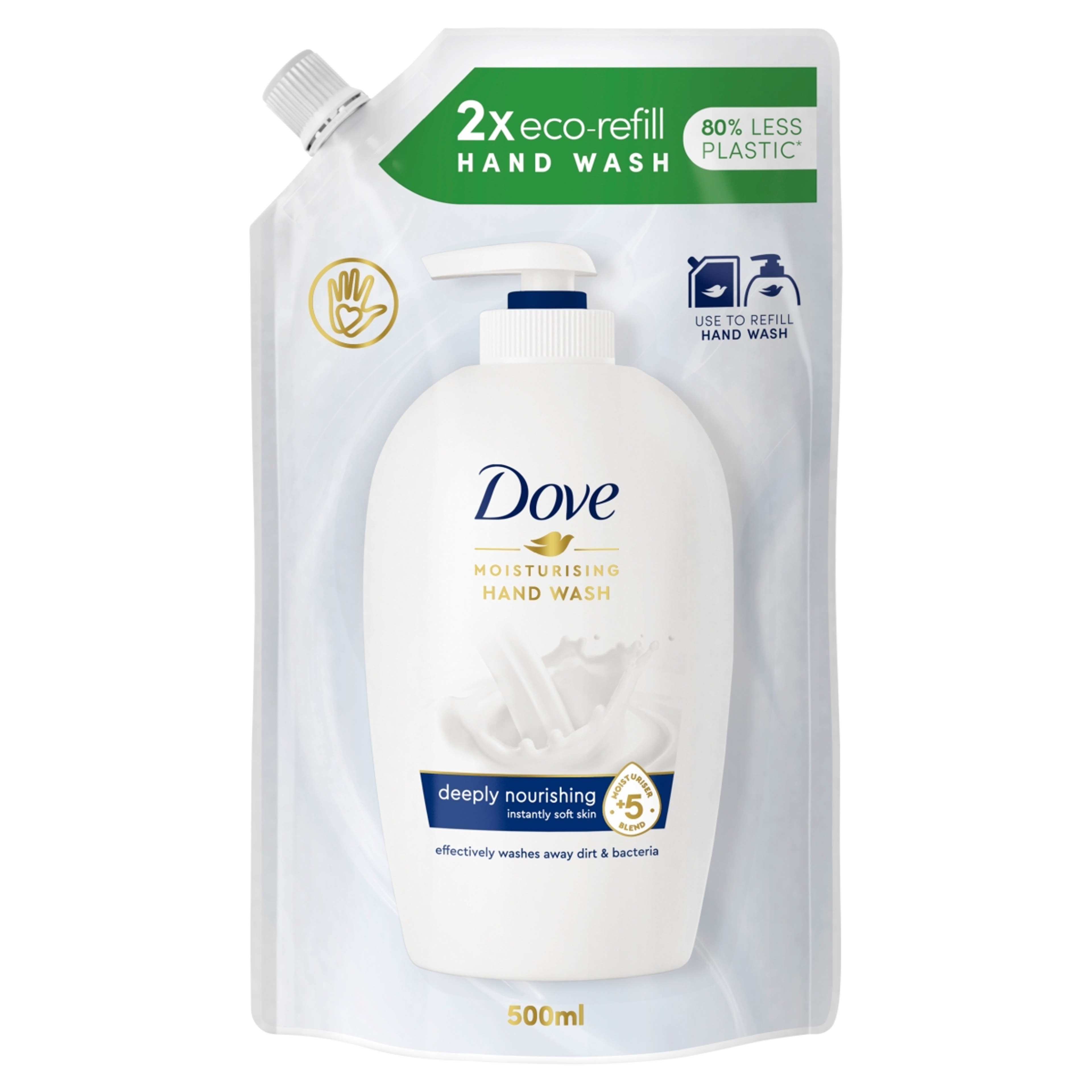 Dove Caring szépségápoló folyékony krémszappan utántöltő - 500 ml