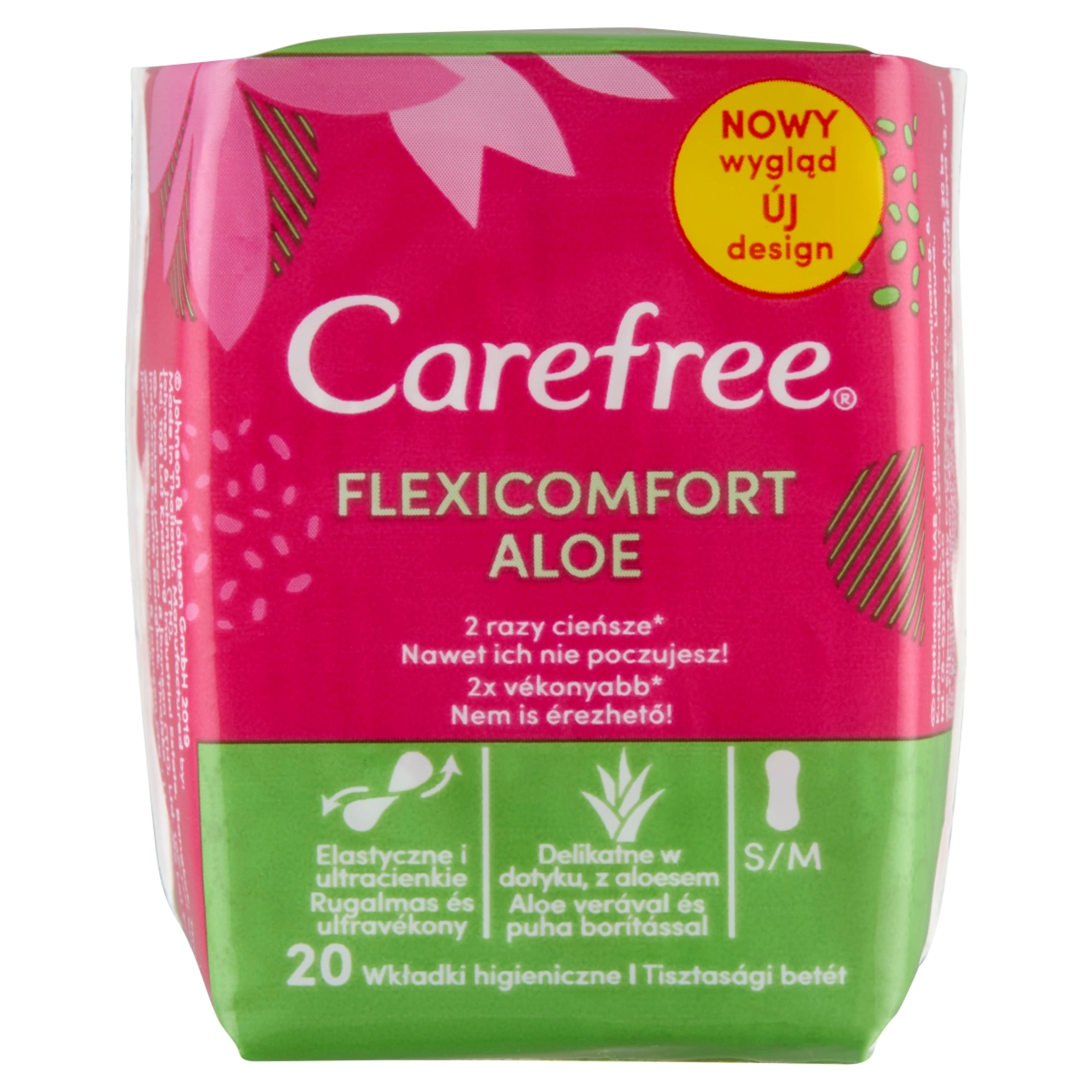 Carefree FlexiComfort Aloe tisztasági betét - 20 db