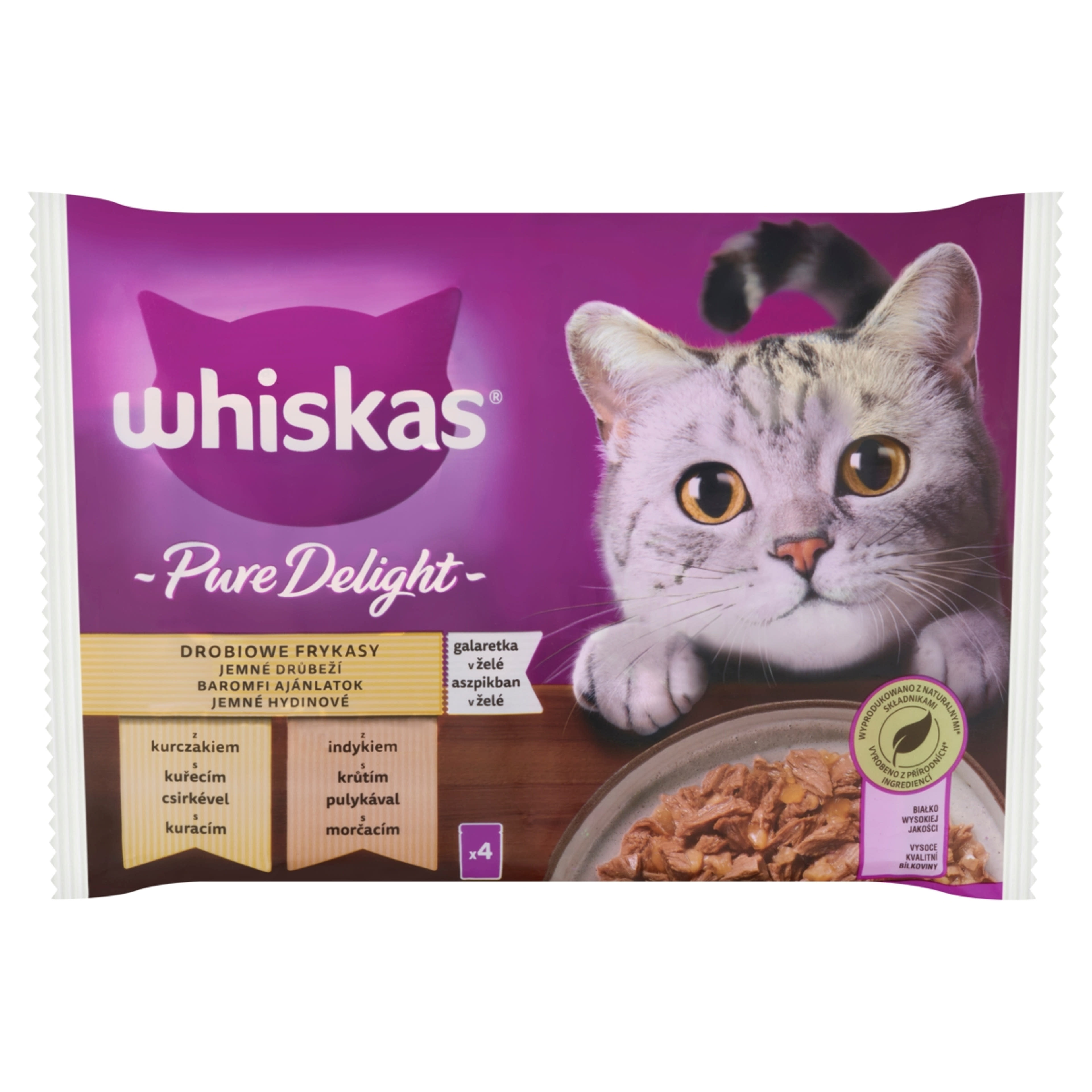 Whiskas Pure Delight alutasak felnőtt macskáknak 4 x 85 g - 340 g-2