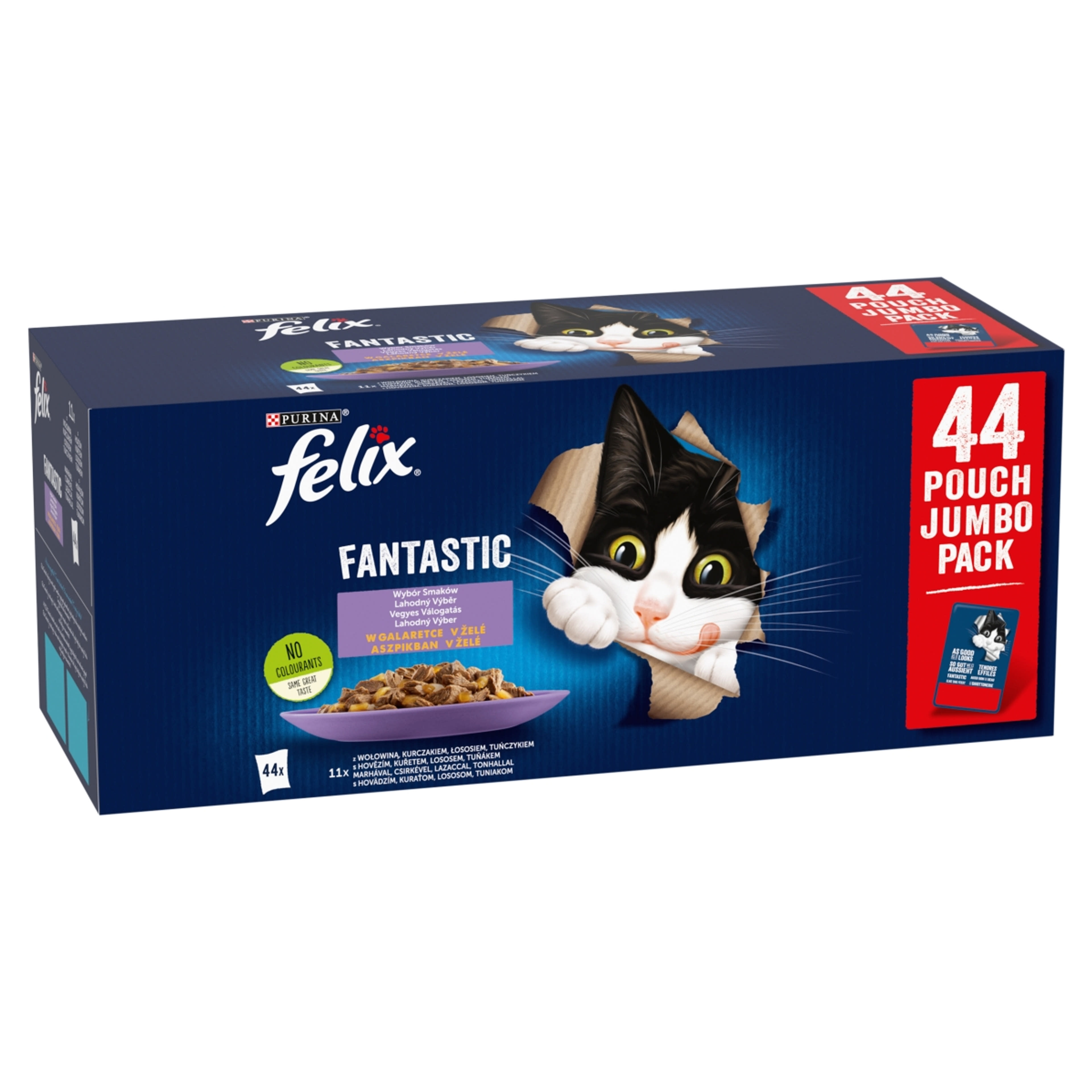 Felix Fantastic vegyes eledel macskáknak 44x85 g - 3740 g