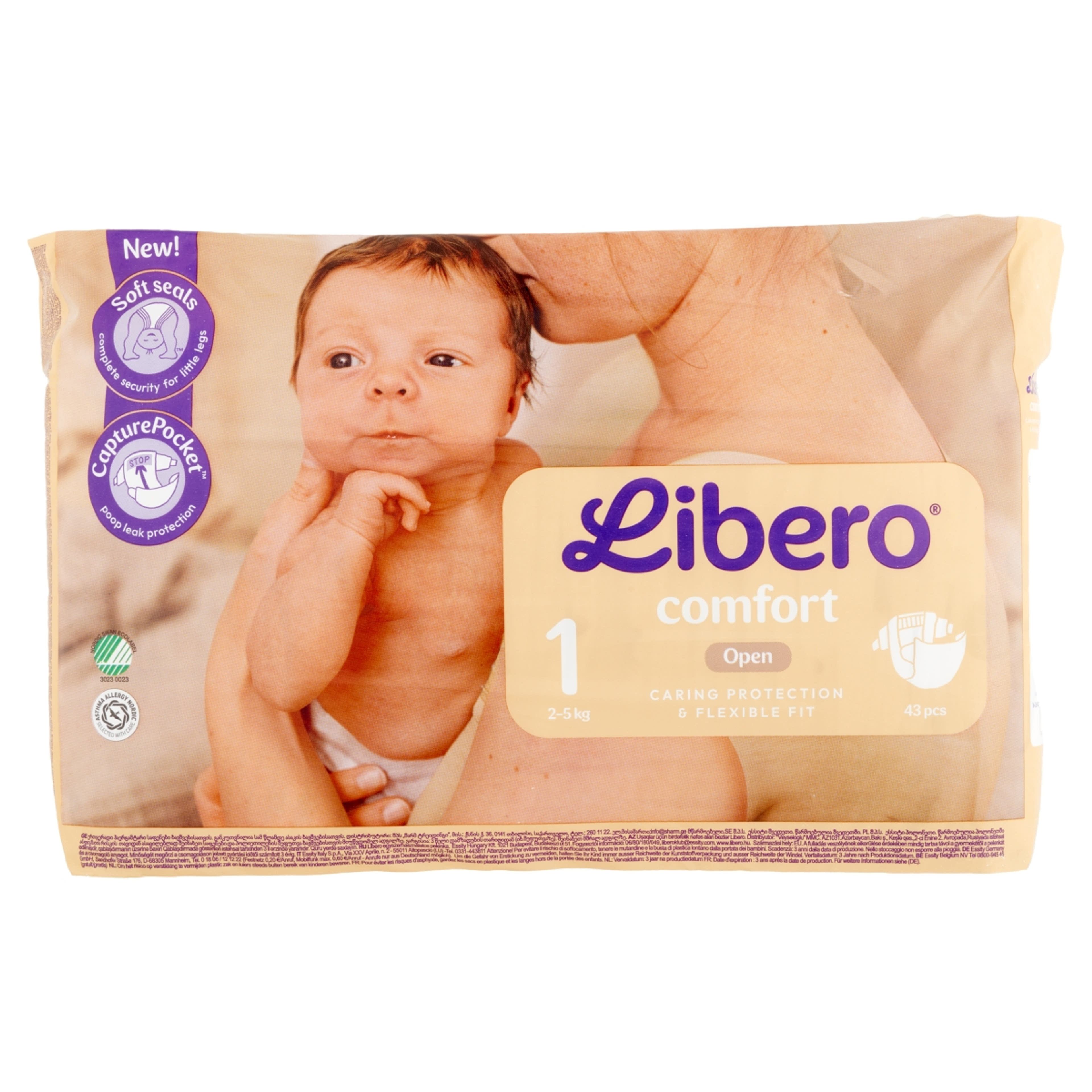Libero Comfort nadrágpelenka, méret: 1, 2-5 kg - 43 db