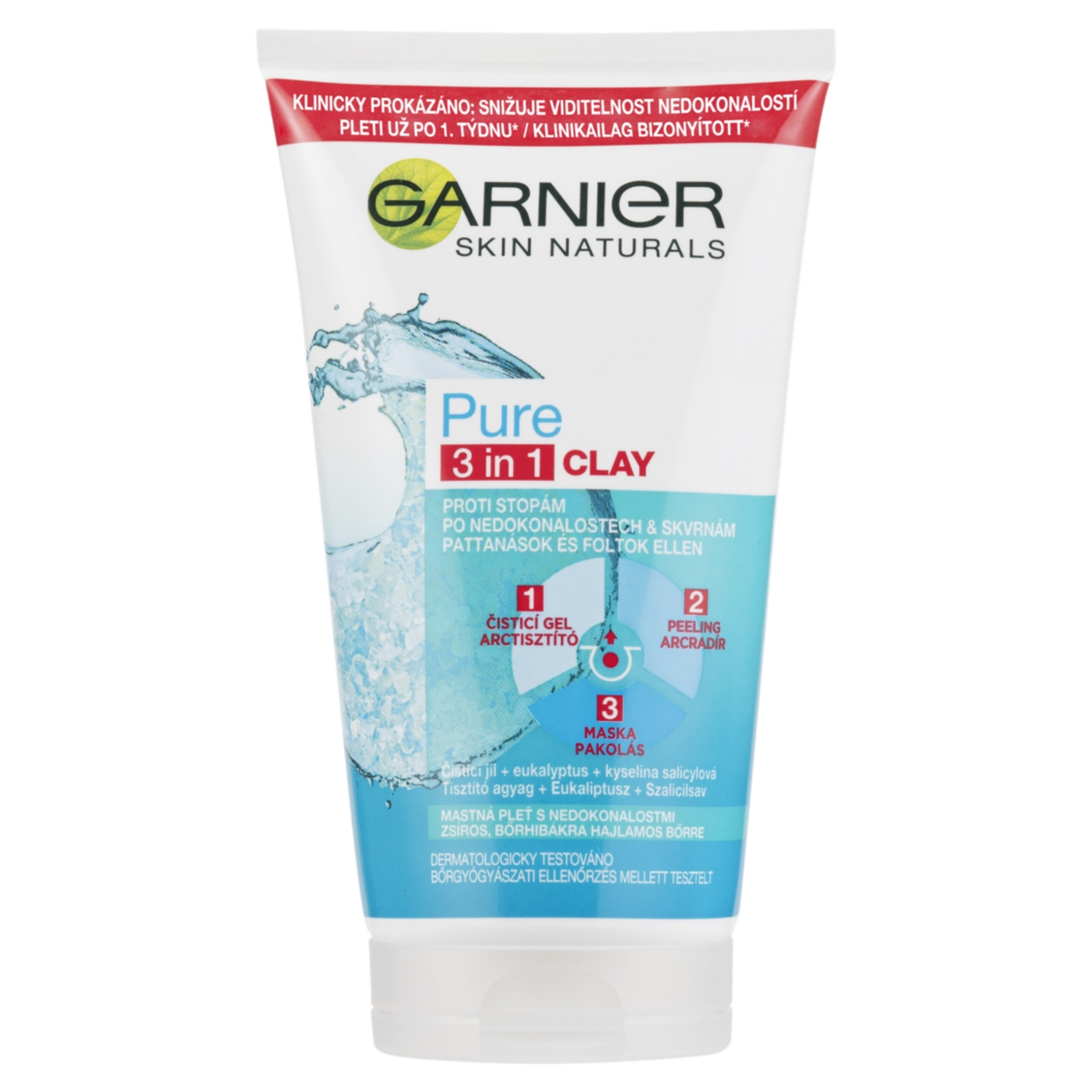 Garnier Skin Naturals Pure 3in1 mélytisztító gél tubus - 150 ml-1