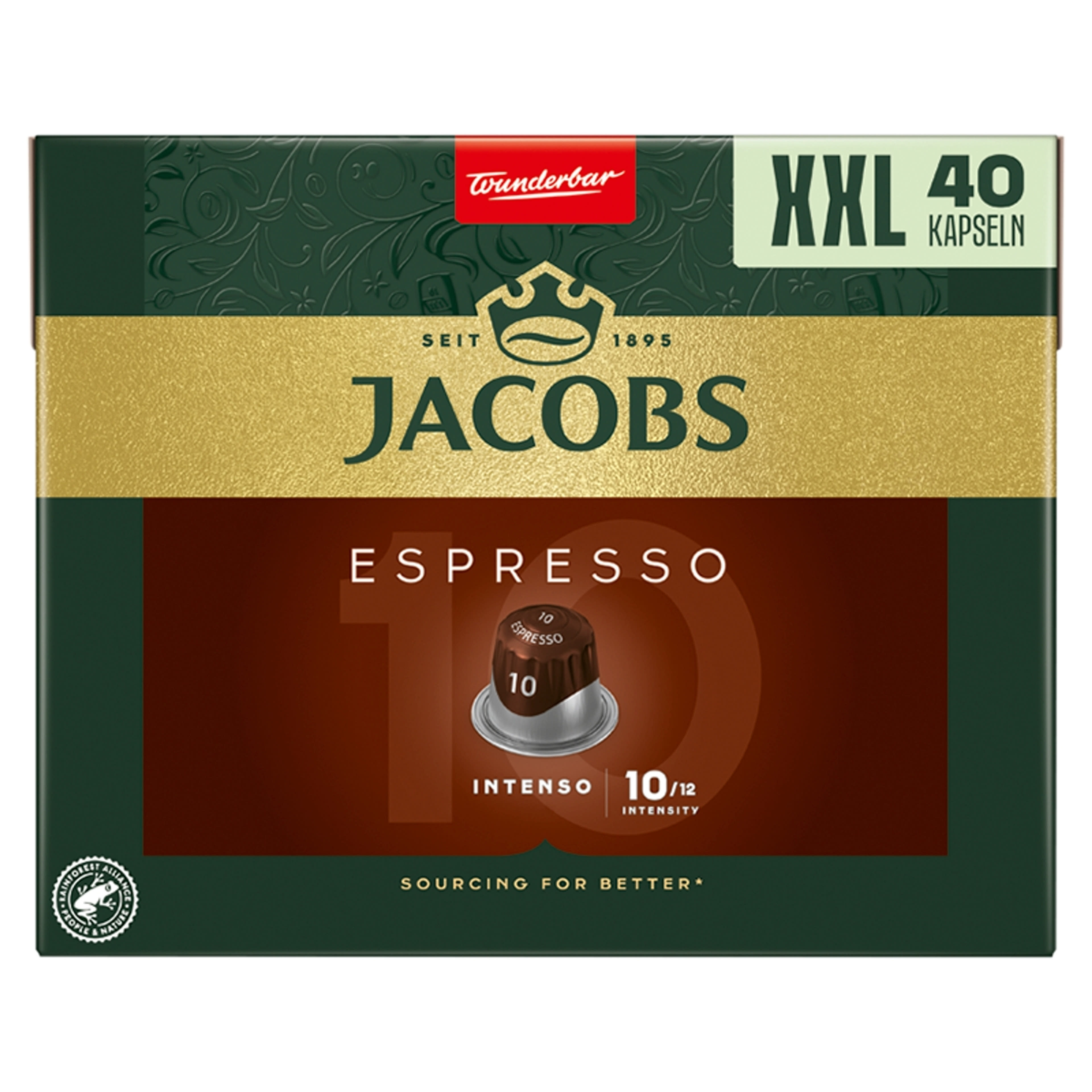 Jacobs Espresso Intenso 10 Nespresso kávékapszula - 40 db
