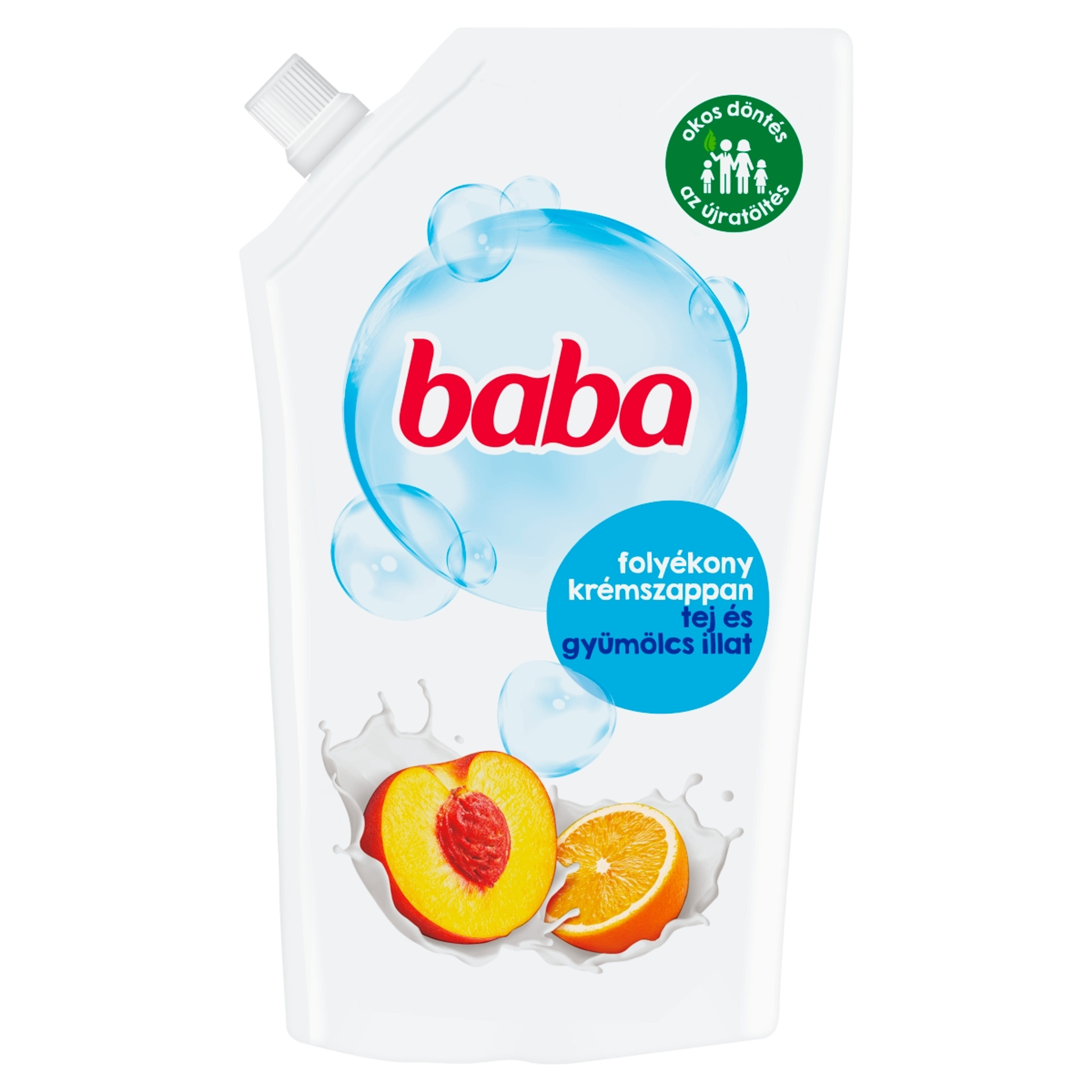 Baba Tej és Gyümölcsillat folyékony krémszappan utántöltő - 500 ml