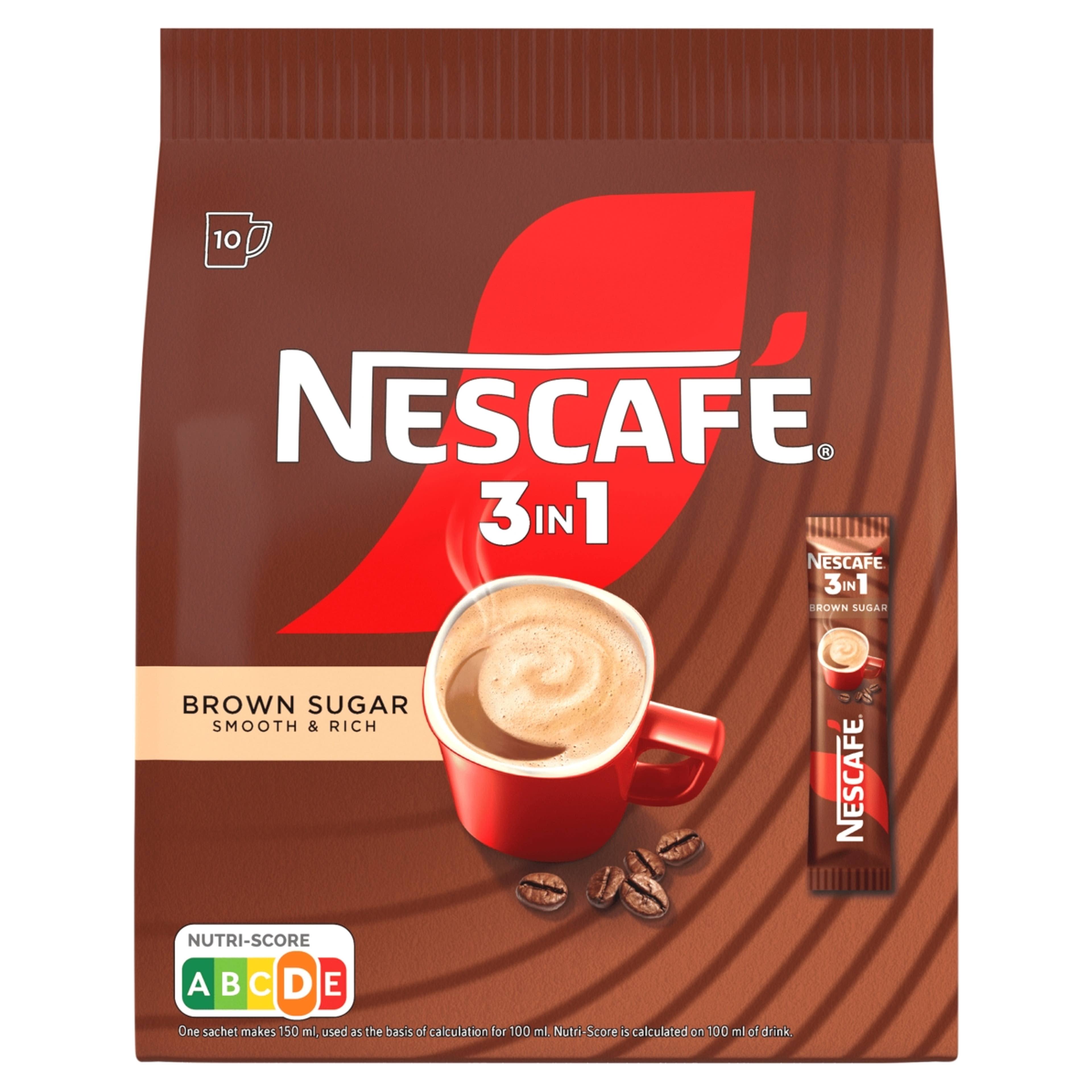 Nescafé 3in1 barna cukros 10 x 16,5 g - 1 db