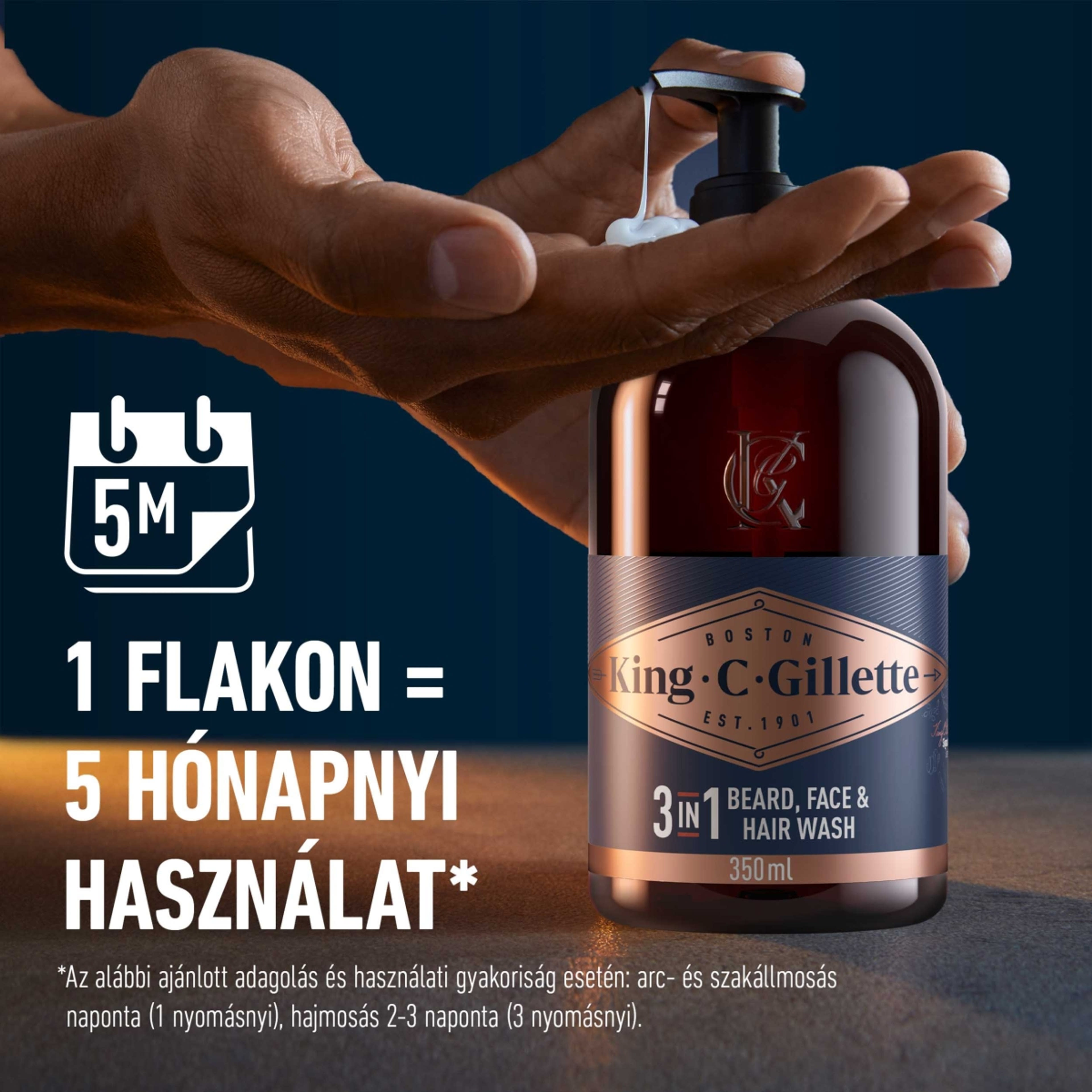 Gillette King C. szakáll&arcmosó - 350 ml-5