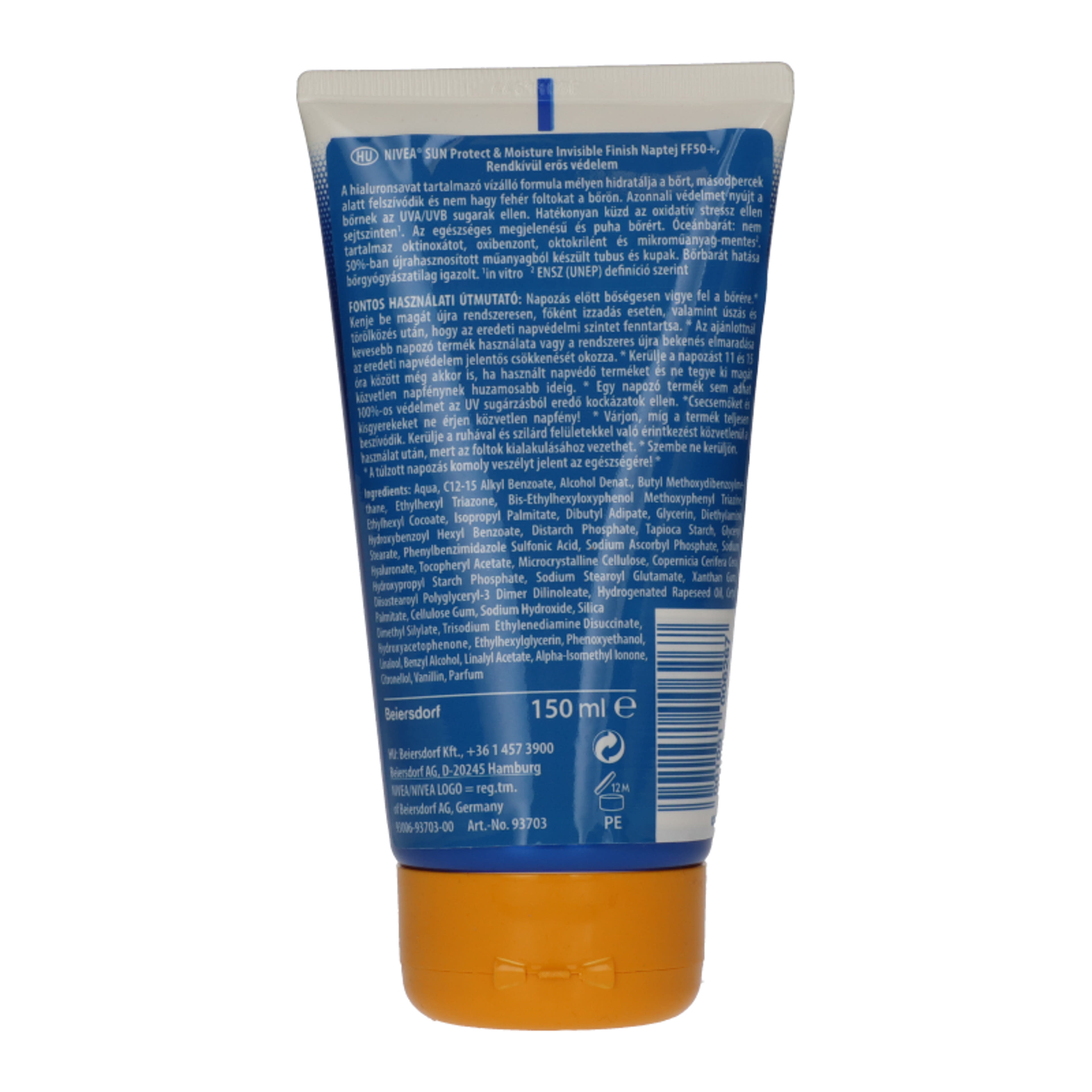 Nivea Sun Protect & Moisture Invisible Finish naptej FF50+ - 150 ml-4