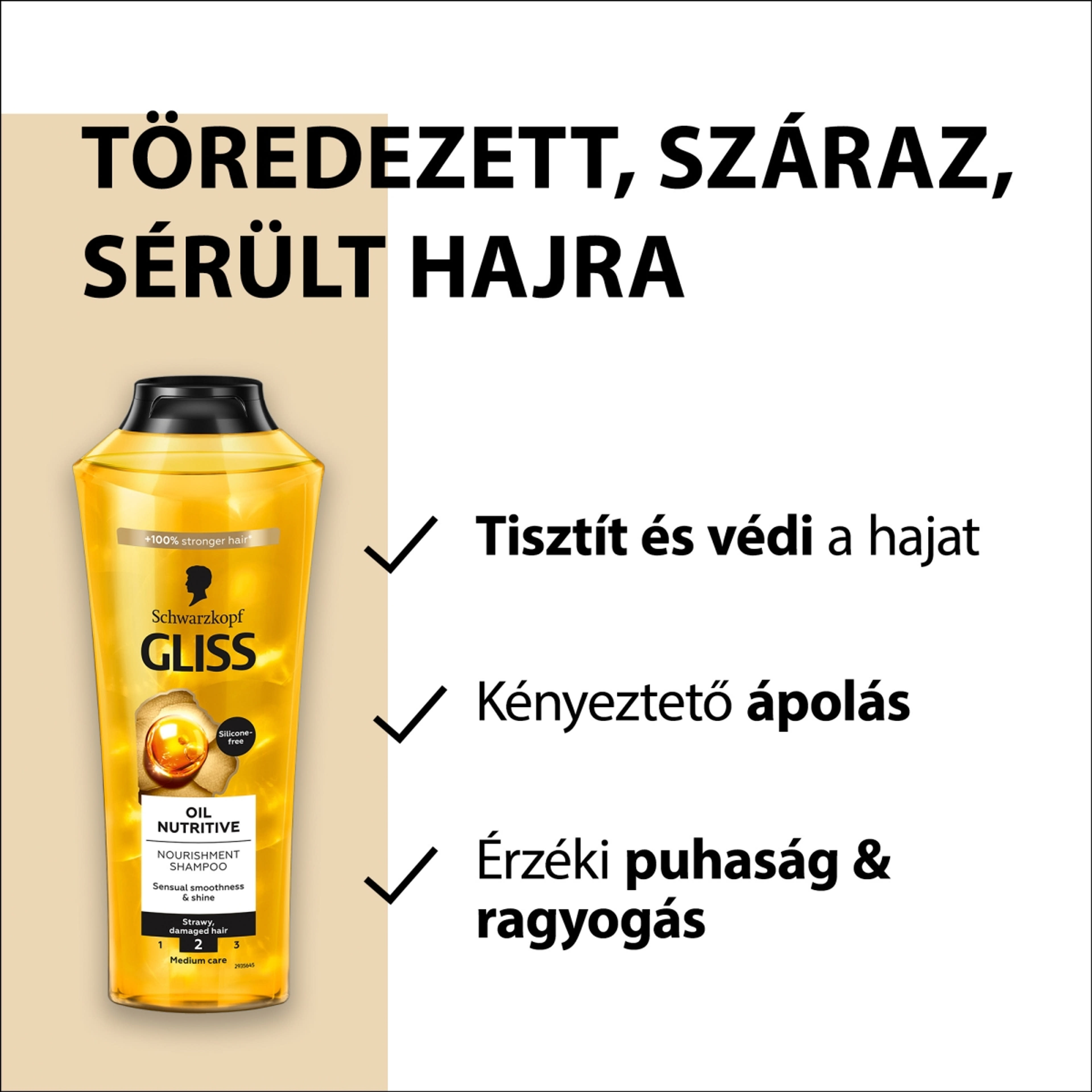 Gliss Tápláló olaj hajregeneráló sampon - 400 ml-4