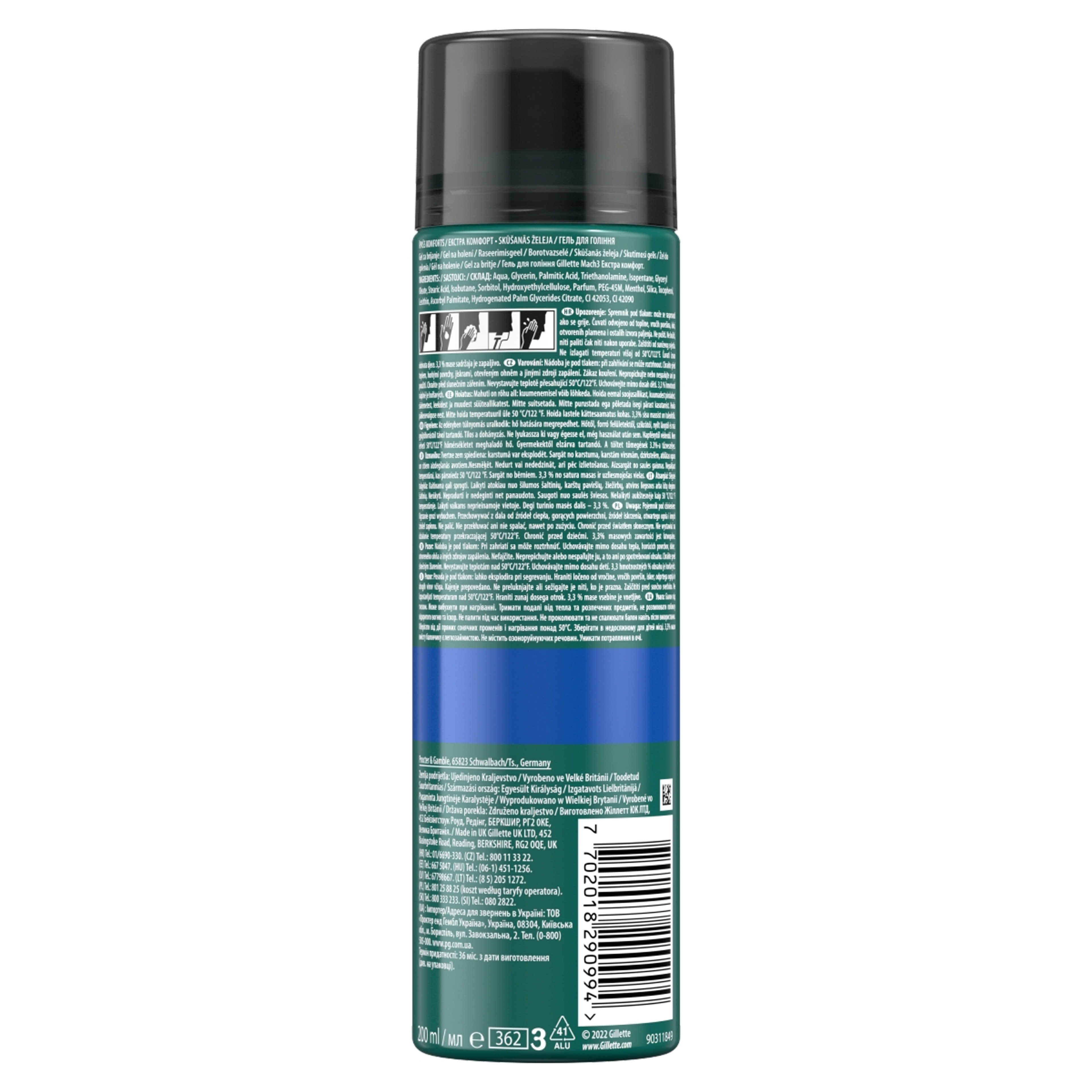 Gillette Mach3 bornyugtató borotvazselé - 200 ml-2