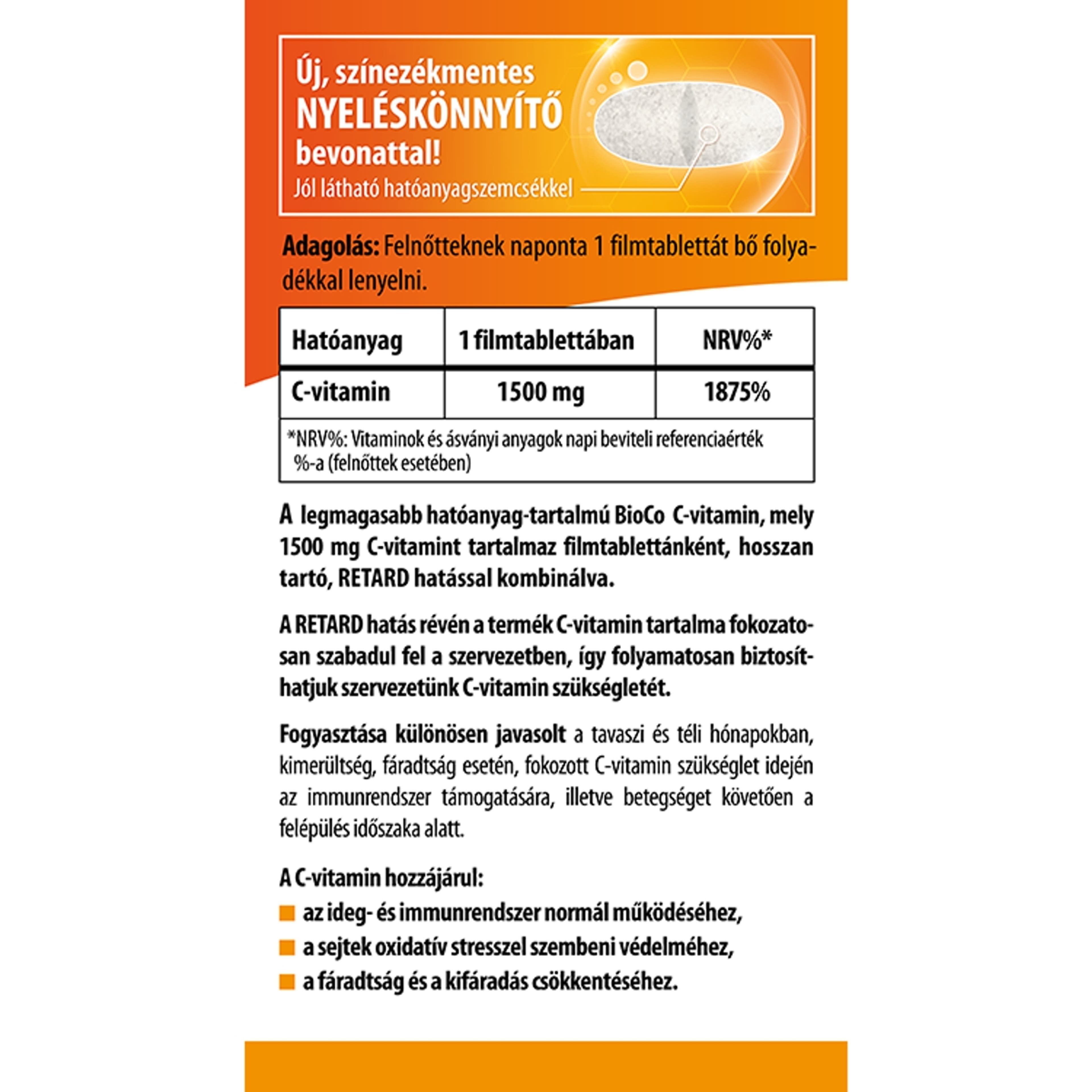 Bioco Mega C-vitamin étrendkiegészítő tabletta - 100 db-2