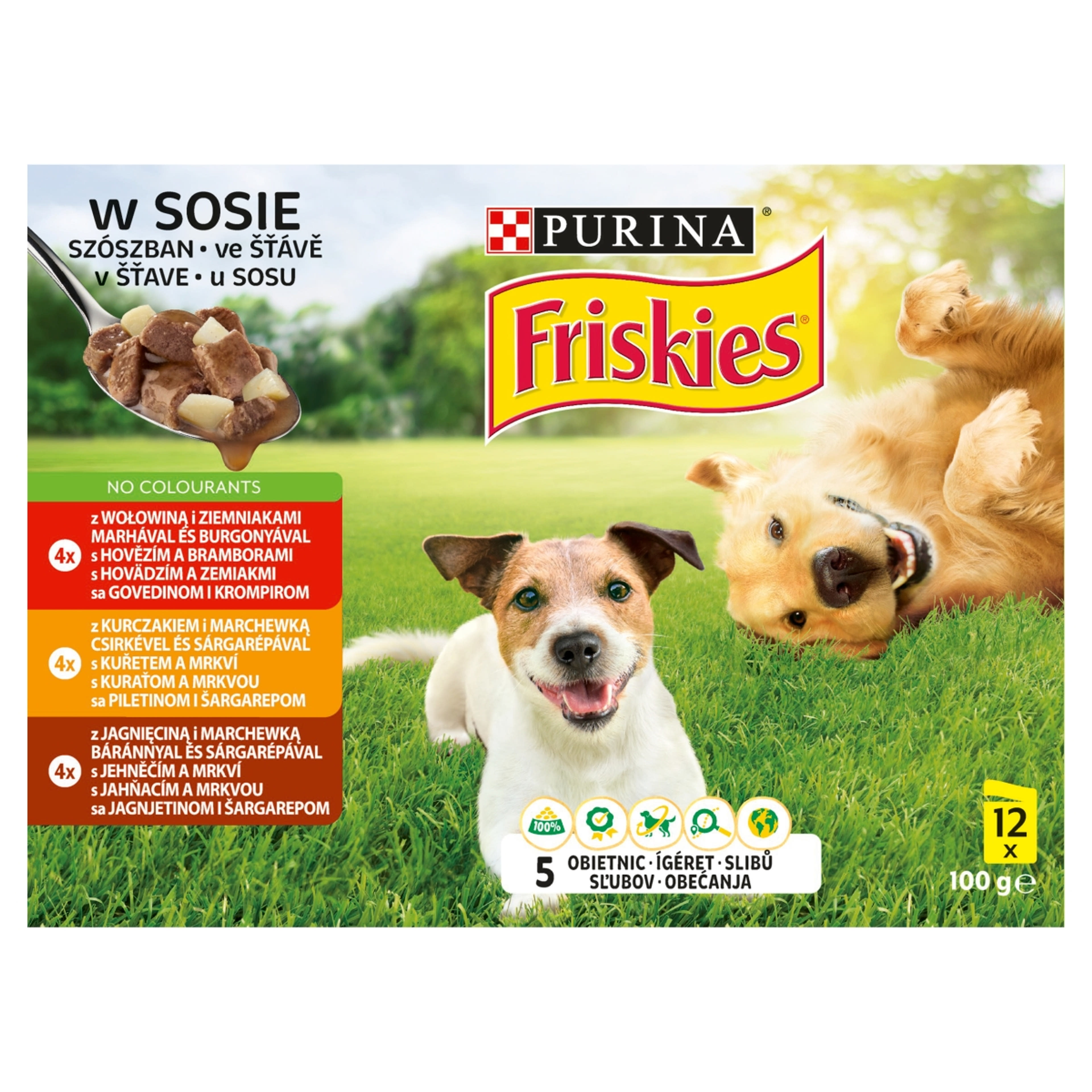 Friskis szószos válogatás kutyáknak 12*100g - 1200 g