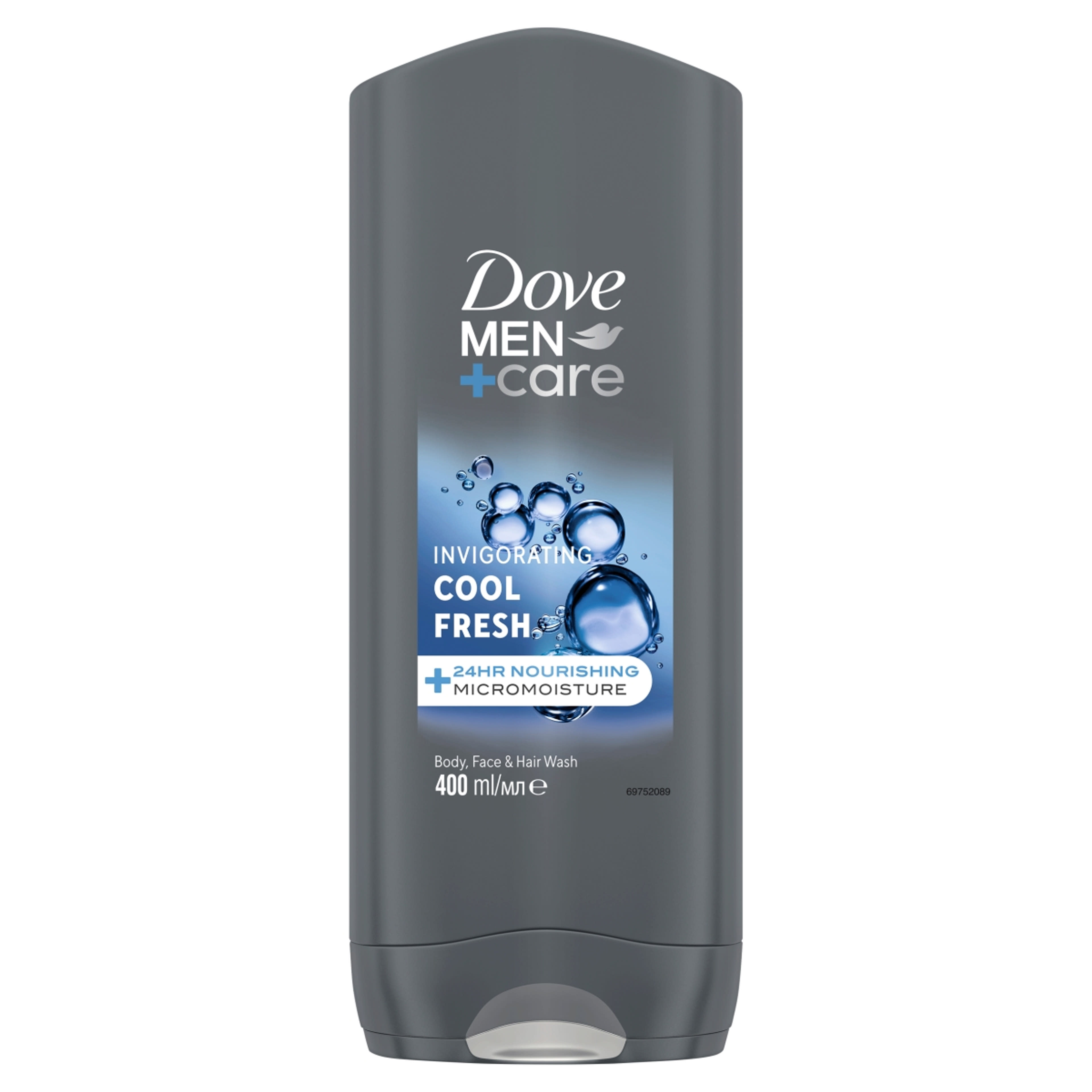 Dove Men+Care Invigorating Cool Fresh tusfürdő testre, arcra, hajra - 400 ml