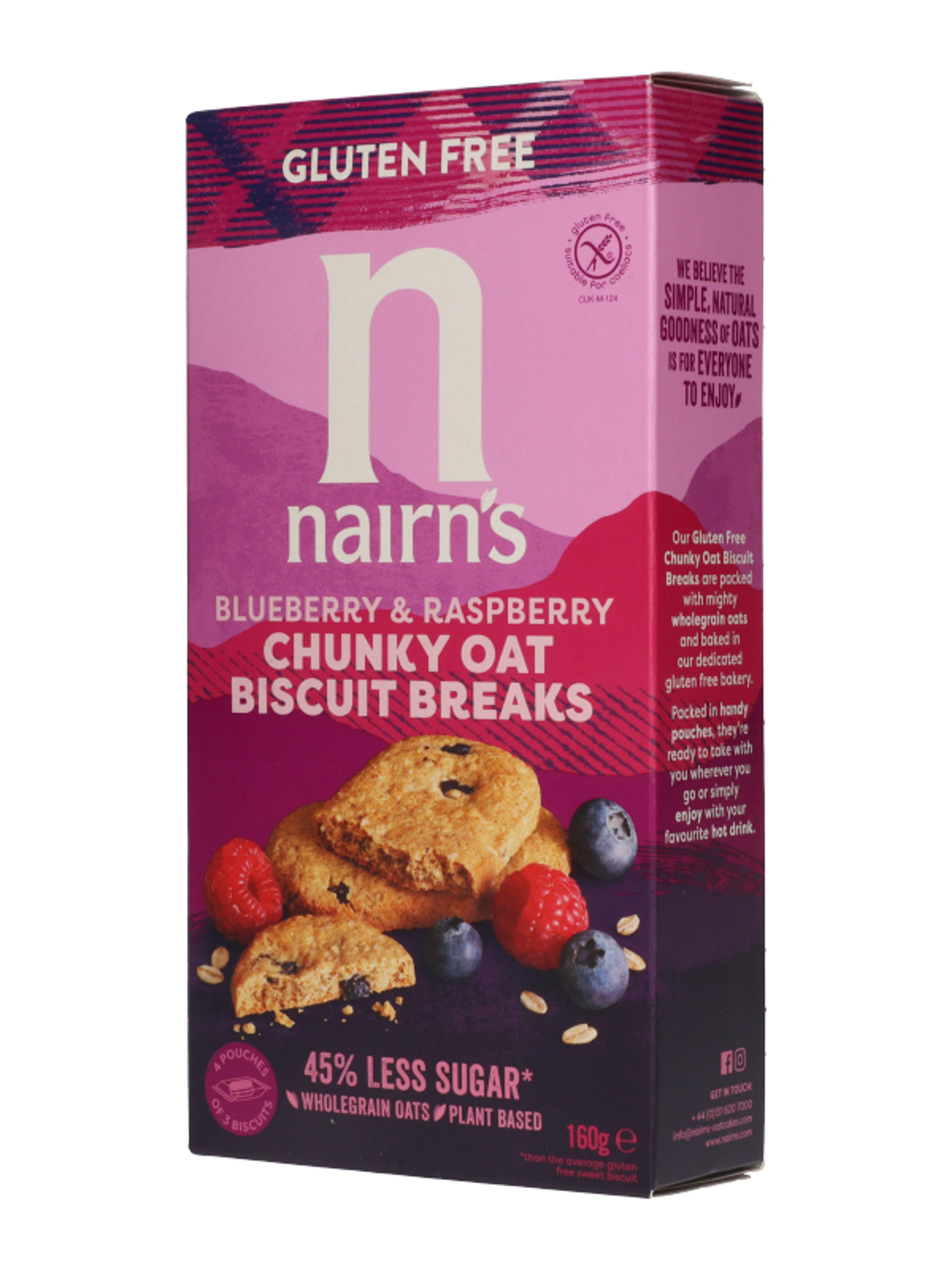Nairns gluténmentes zabkeksz áfonyával és málnával - 160 g-2