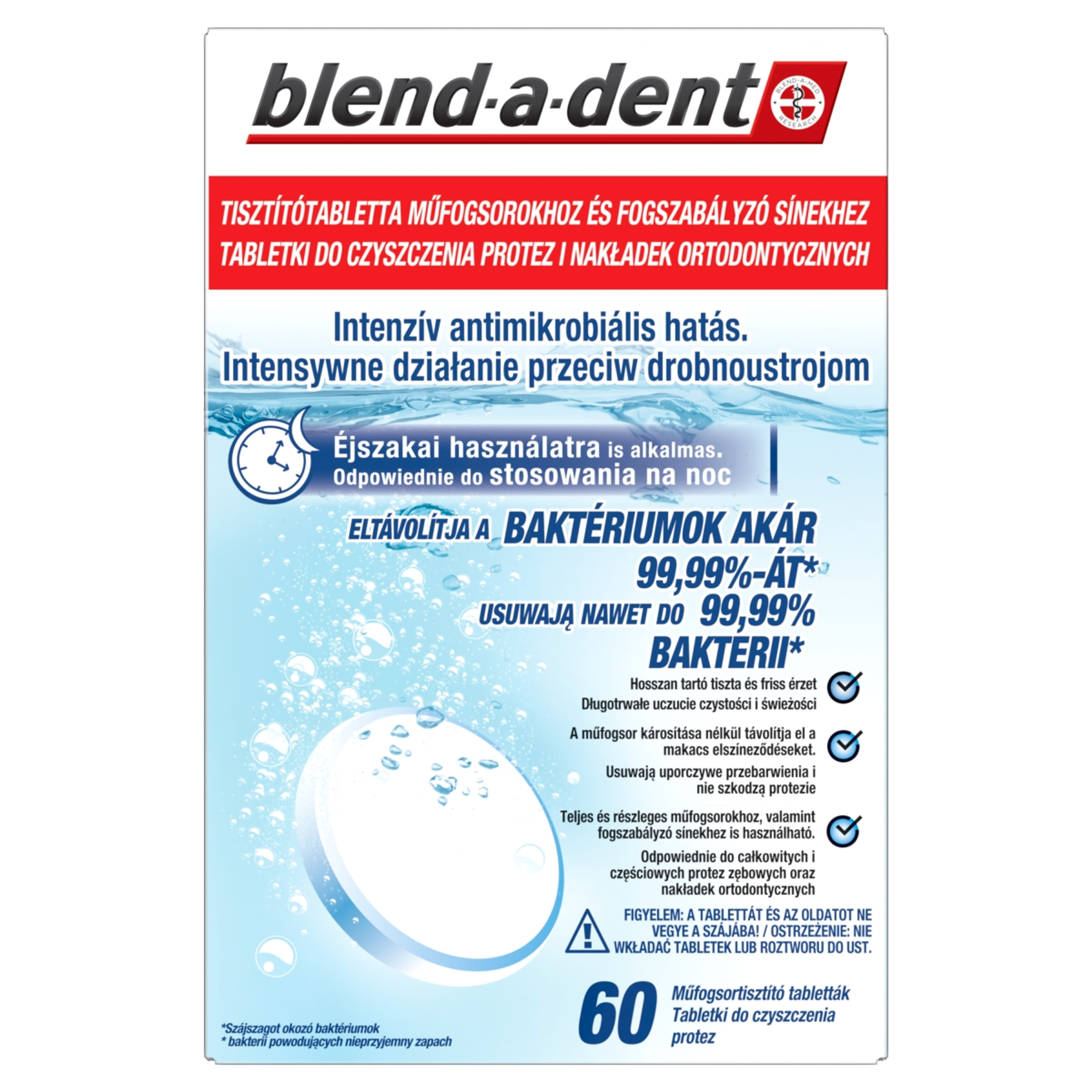 Blend-a-Dent Extra Fresh protézistisztító tabletta - 60 db