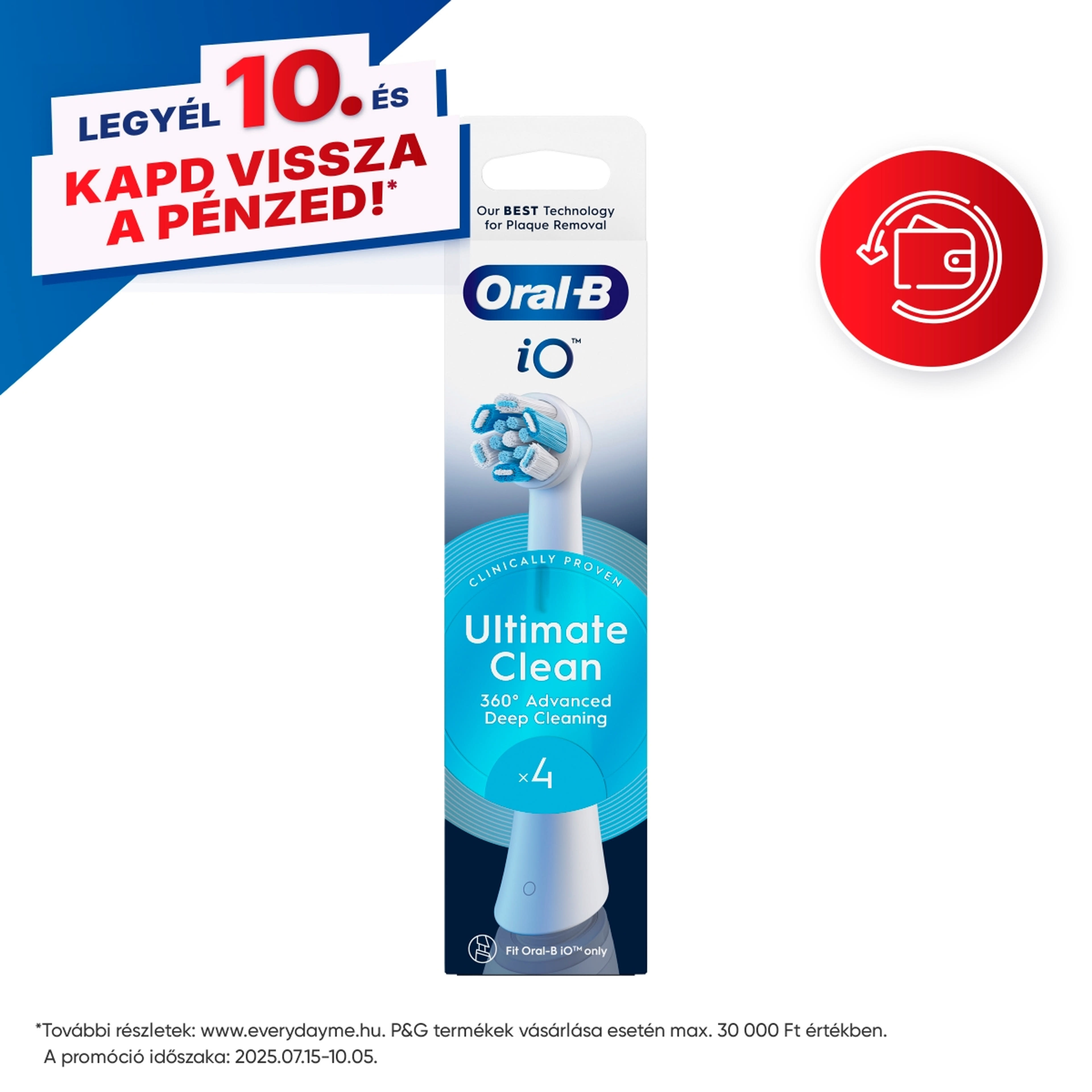 Oral B IO Ultimate Clean elektromos fogkefe pótfej - 4 db