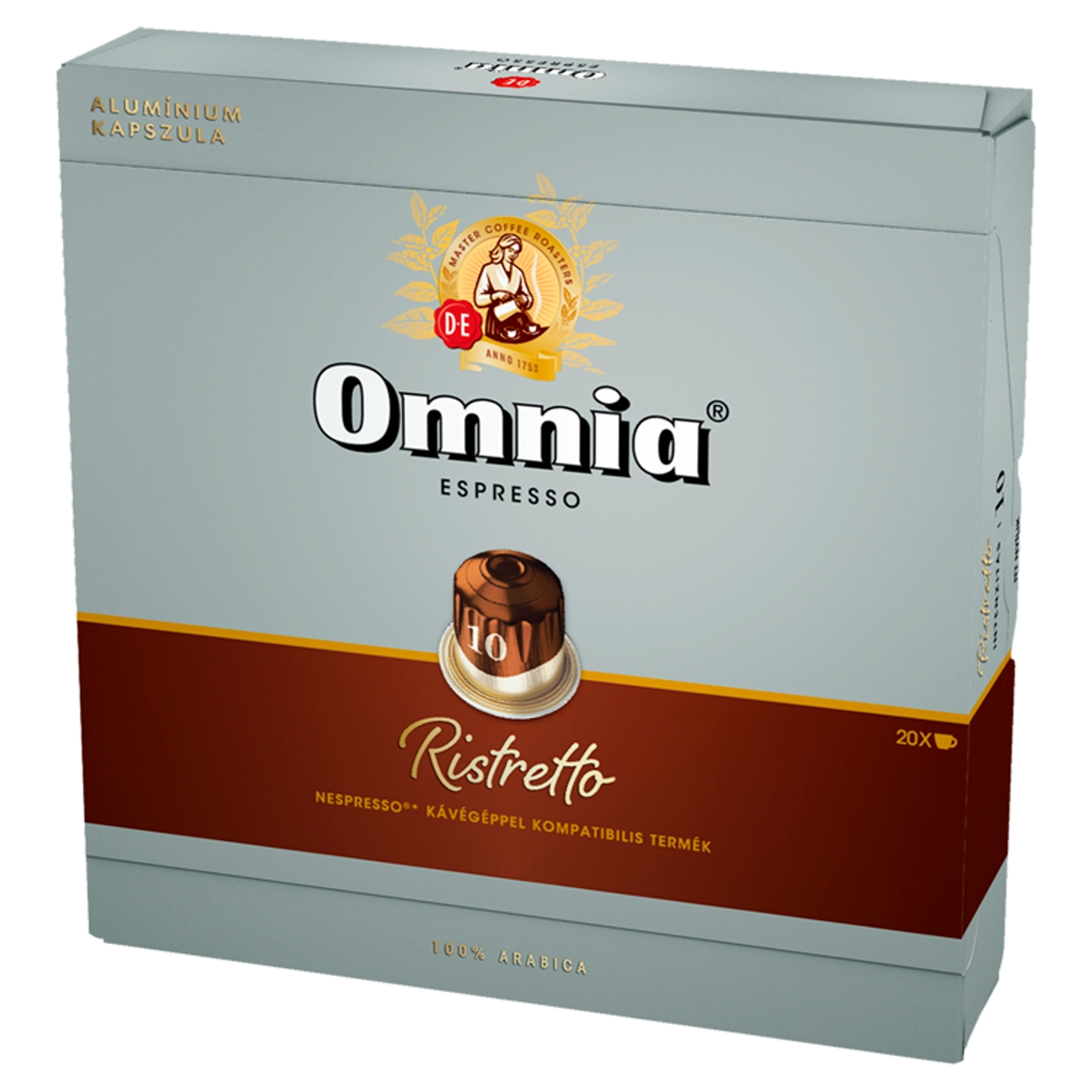 Douwe Egberts Omnia Espresso Ristretto őrölt pörkölt kávékapszula - 20 db-2