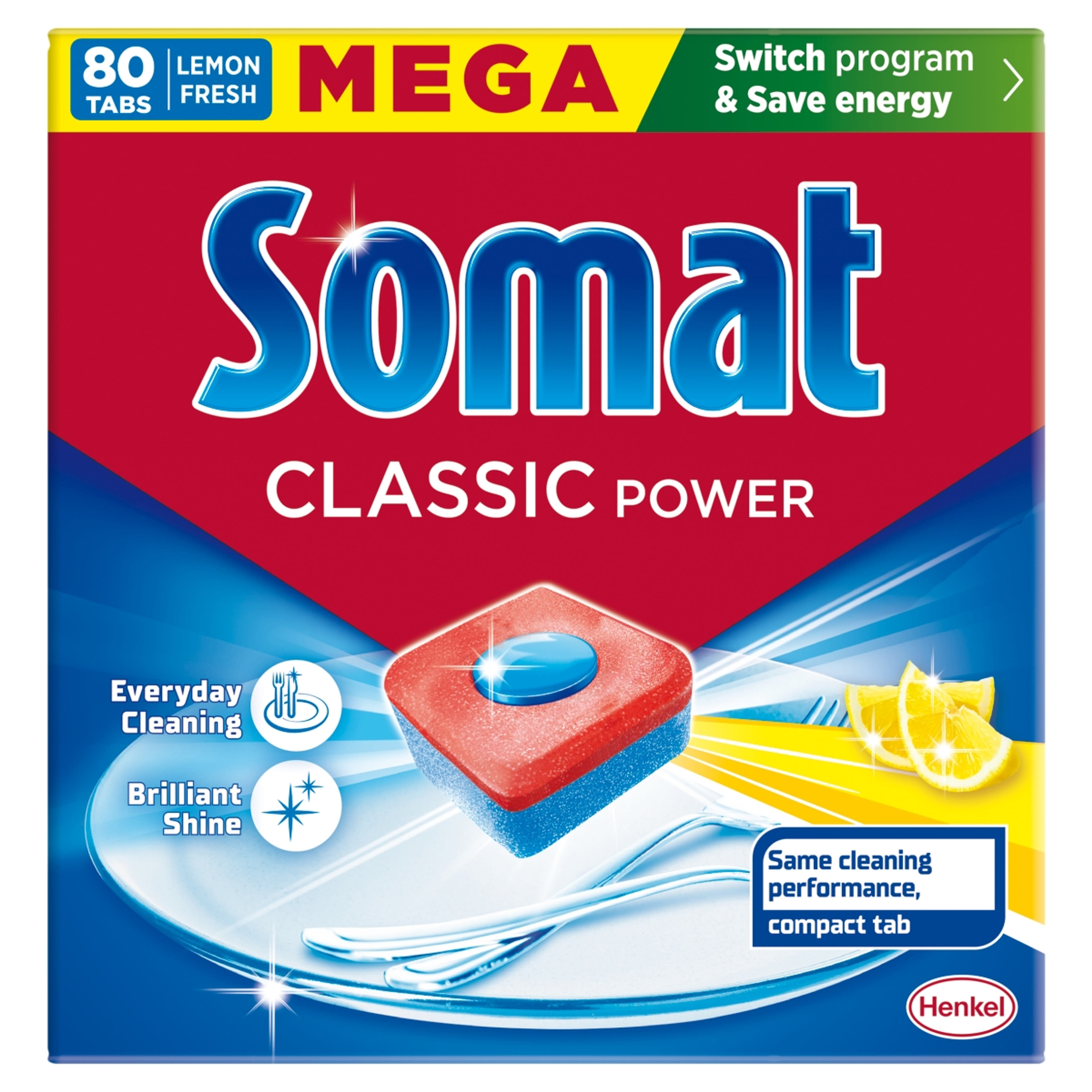Somat Classic Lemon gépi mosogatótabletta - 80 db