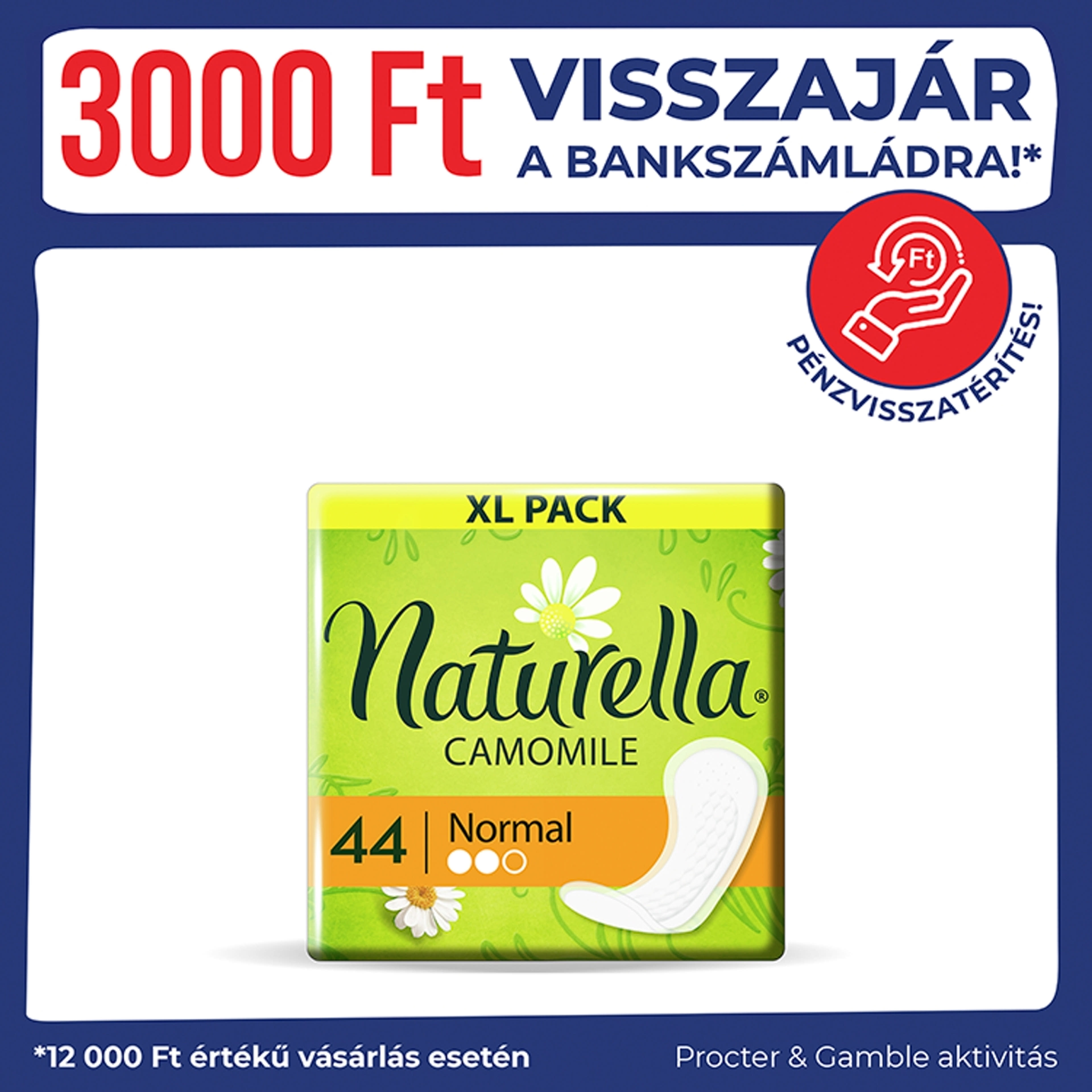 Naturella tisztasági betét regular chamomile - 44 db