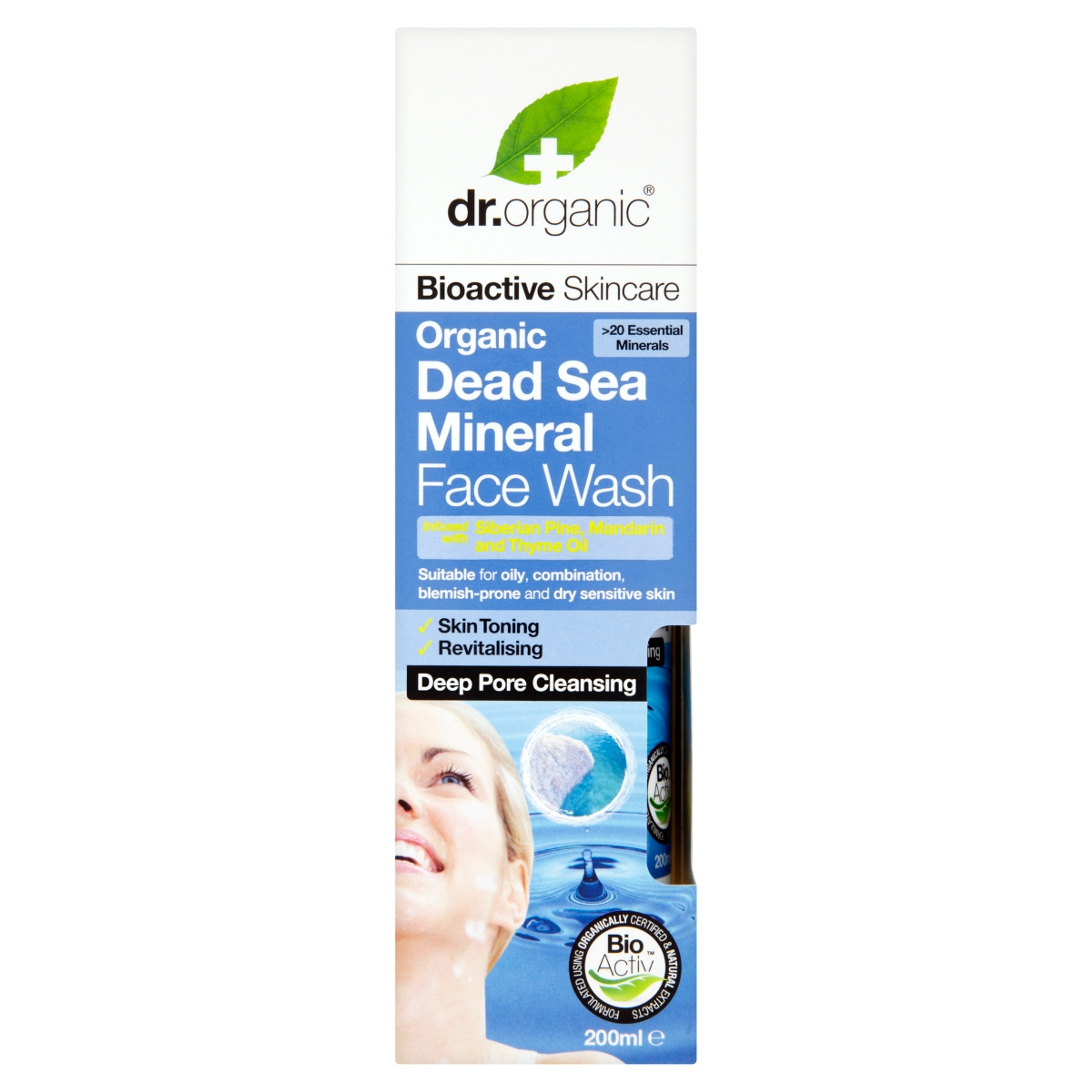 Dr.Organic arclemosó holt tengeri ásvánnyal - 200 ml