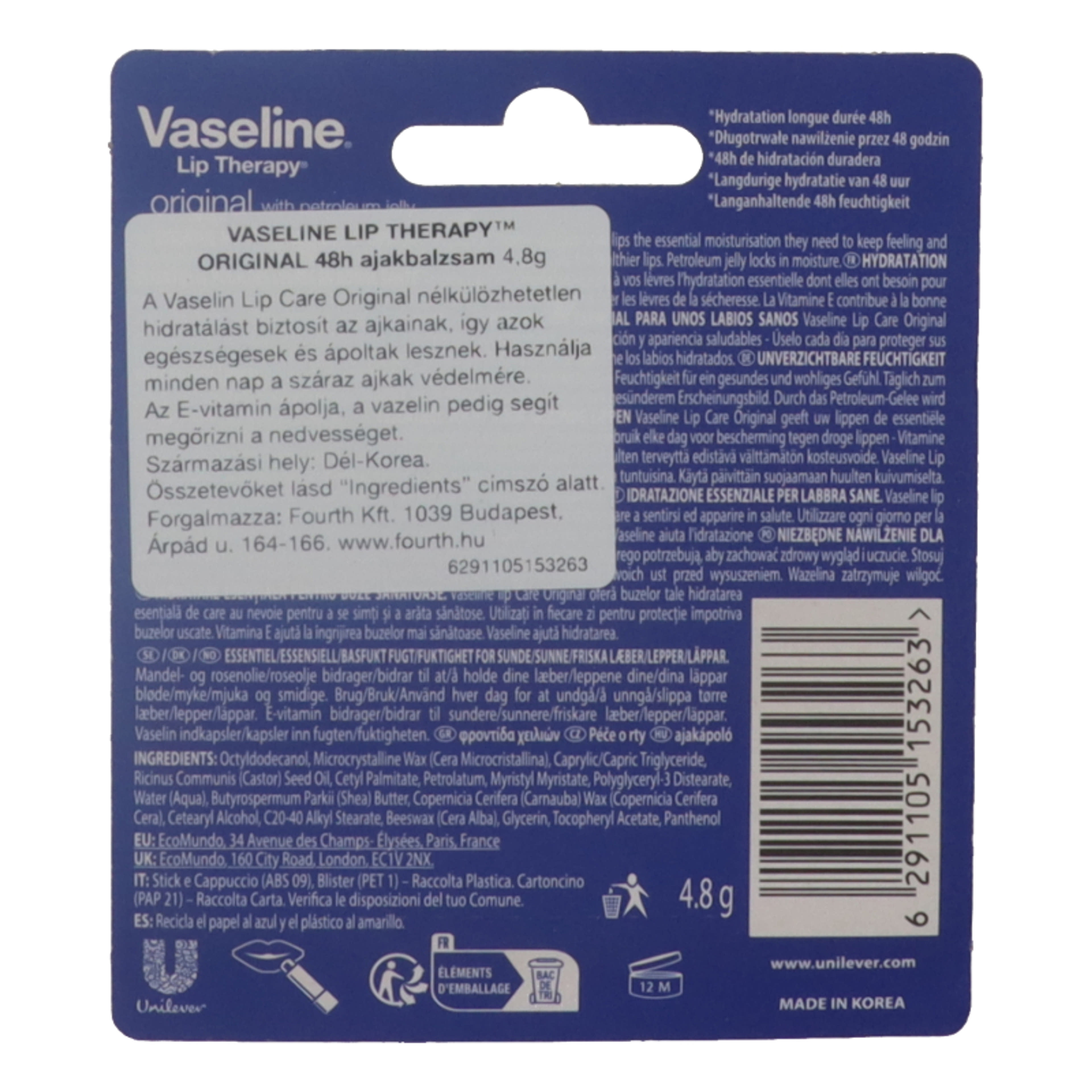 Vaseline Lip Therapy Original  ajakbalzsam - 4,8-2