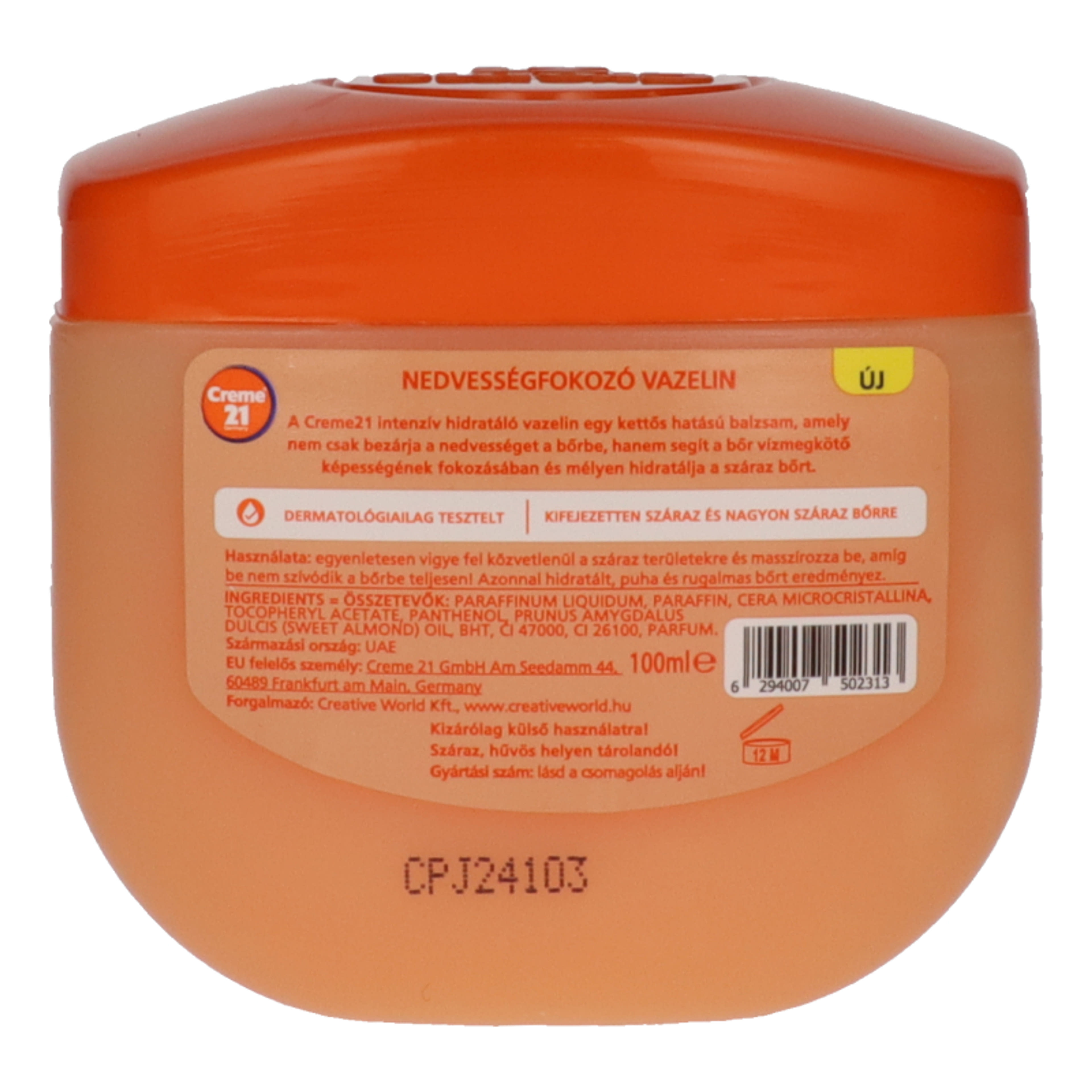 Creme 21 vazelin gél mandulaolajjal és E-vitaminnal - 100 ml-3