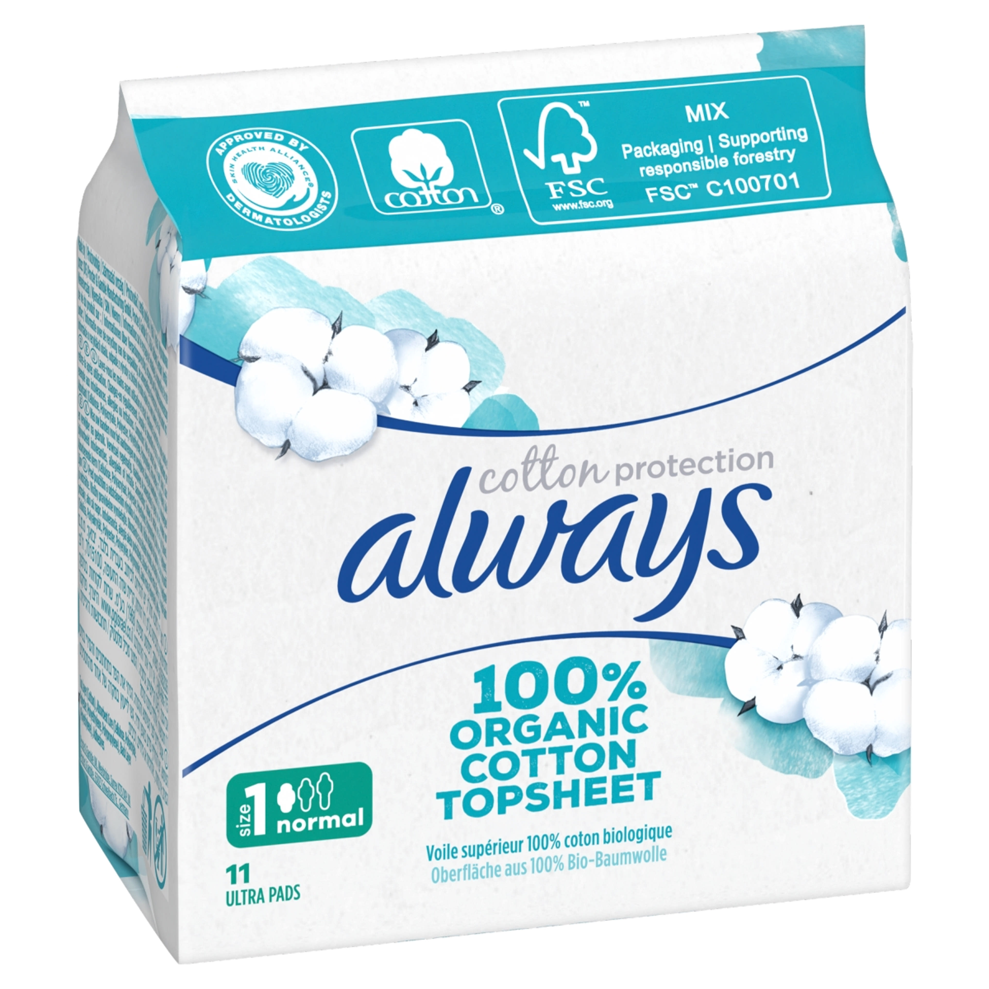 Always Cotton Protection Ultra Normal egészségügyi betét - 11 db-2