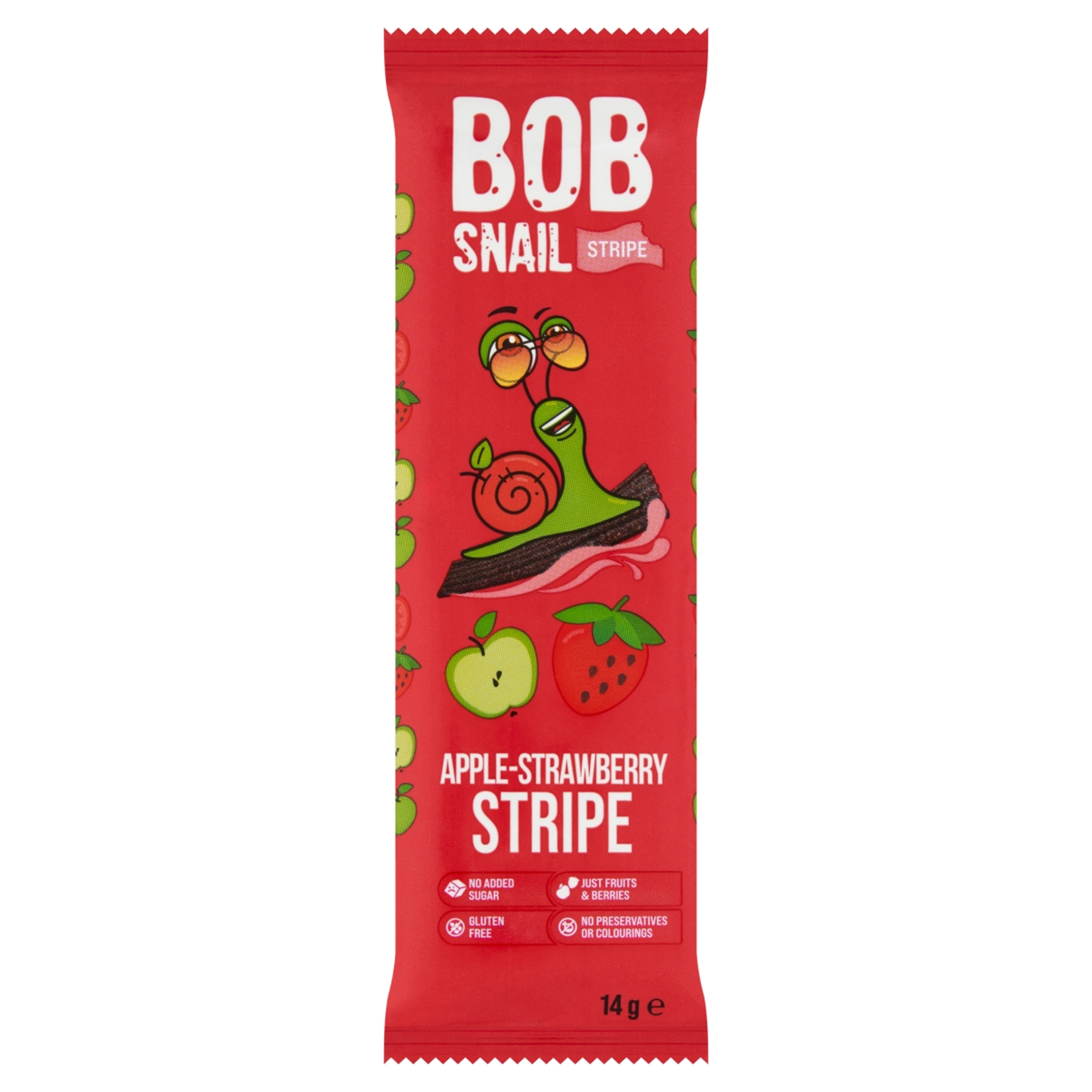 Bob Snail gyümölcsszelet alma-eper - 14 g