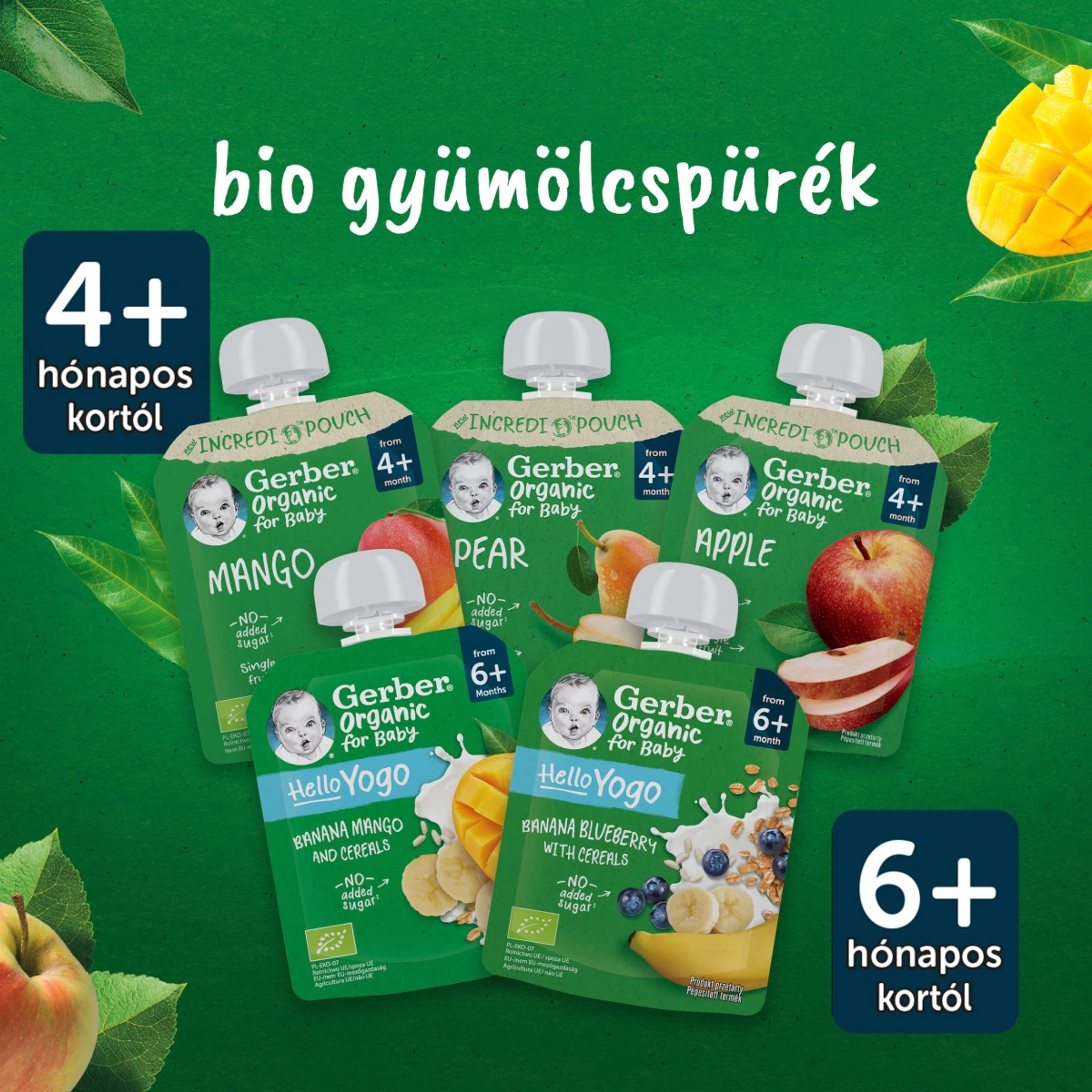 Gerber bio alma gyümölcspüré 4 hónapos kortól - 80 g-9