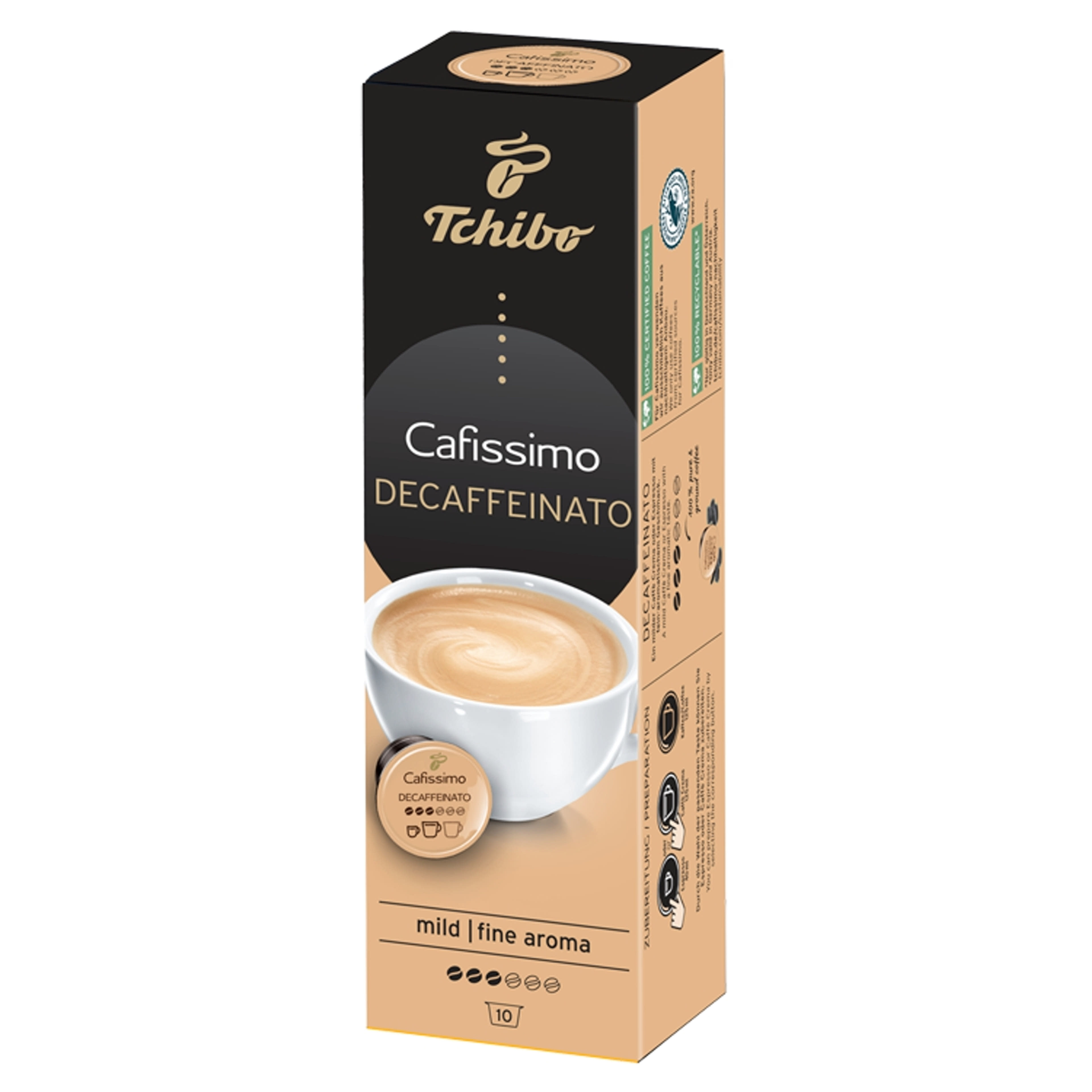 Tchibo Caffe Crema Decaffeinated Cafissimo kávékapszula - 10 db-2