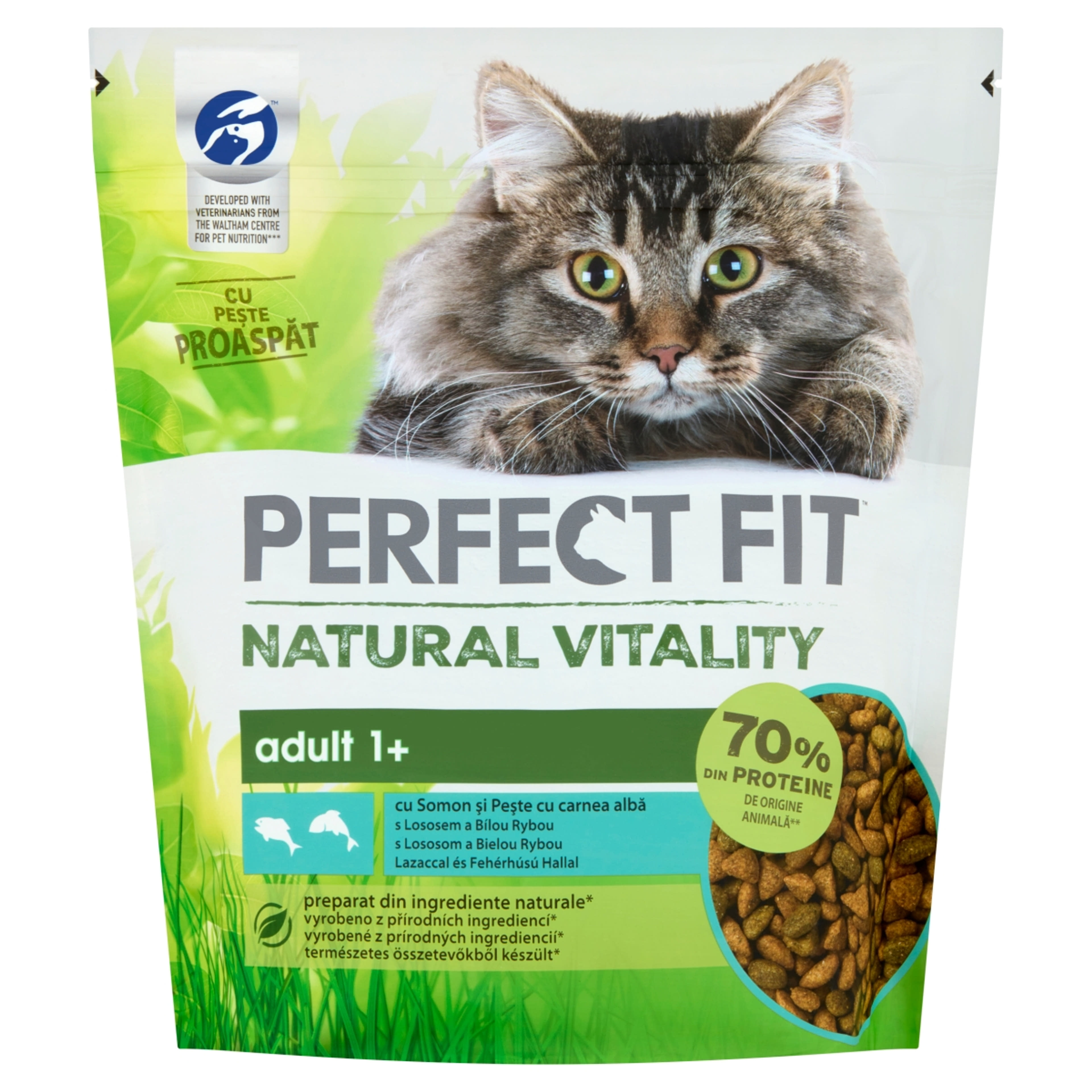 Perfect Fit szárazeledel macskáknak natur lazac adult - 650 g