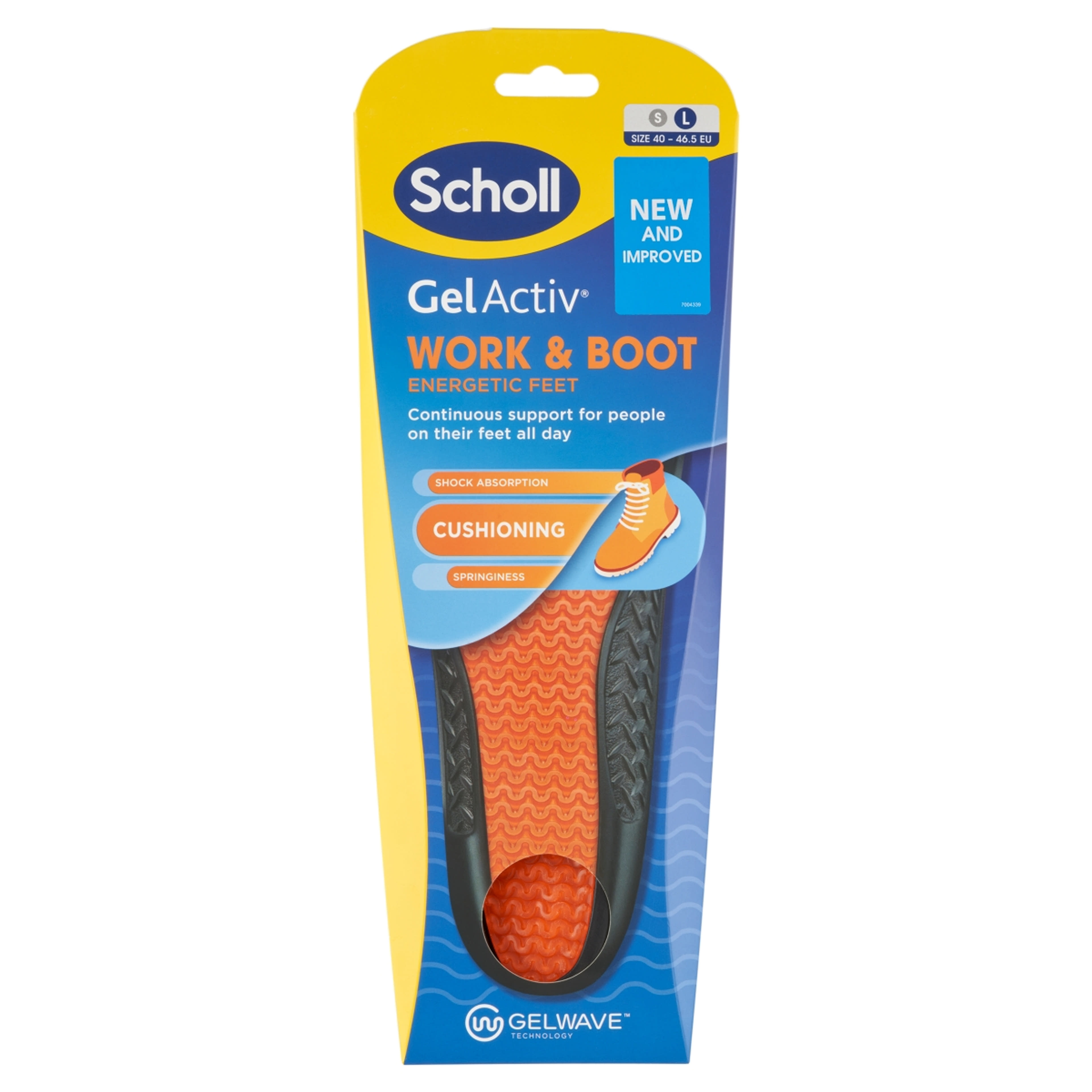 Scholl Gel Activ Work&Boots talpbetét L méret - 2 db